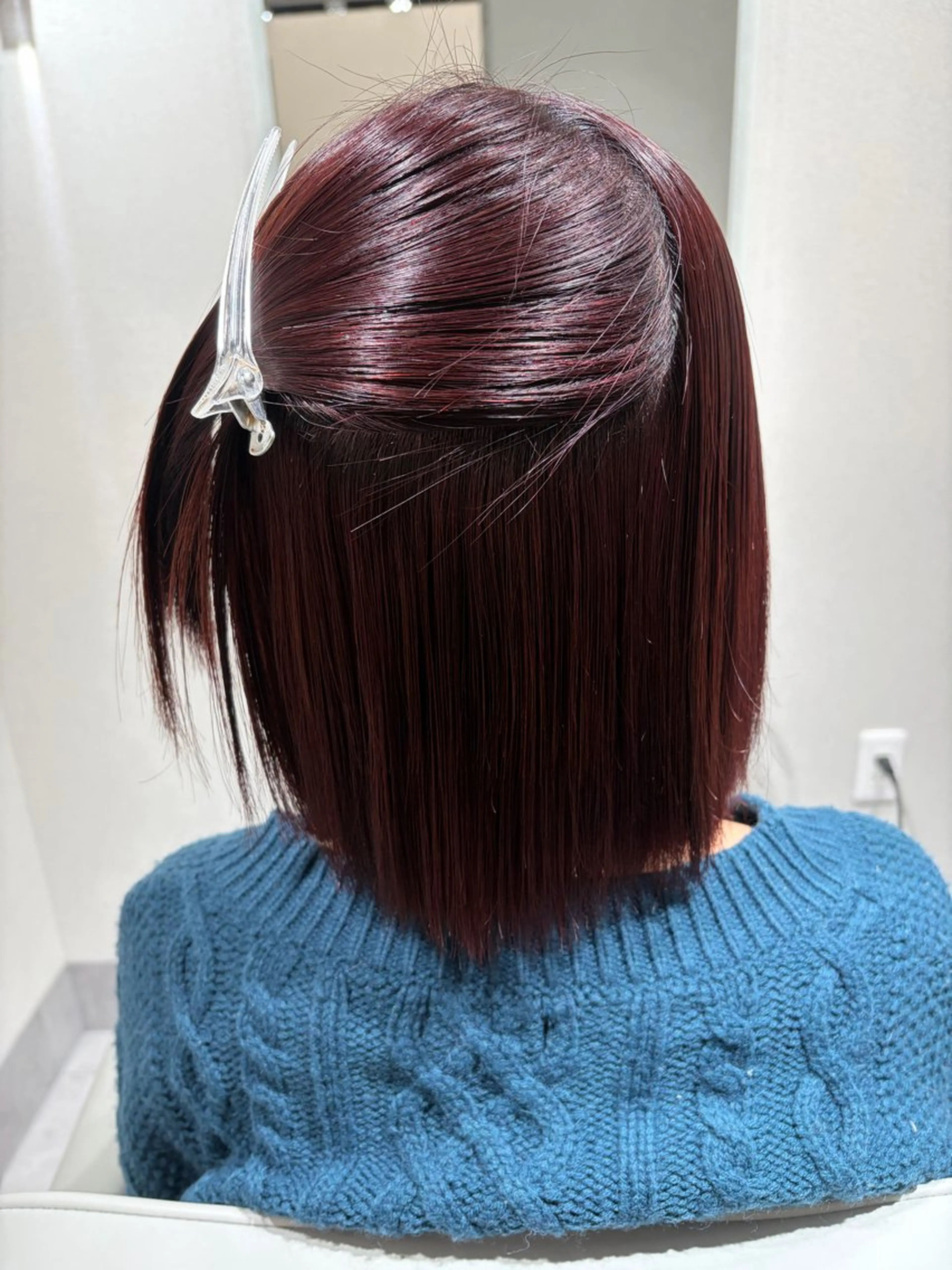 縮毛矯正+カラーの写真