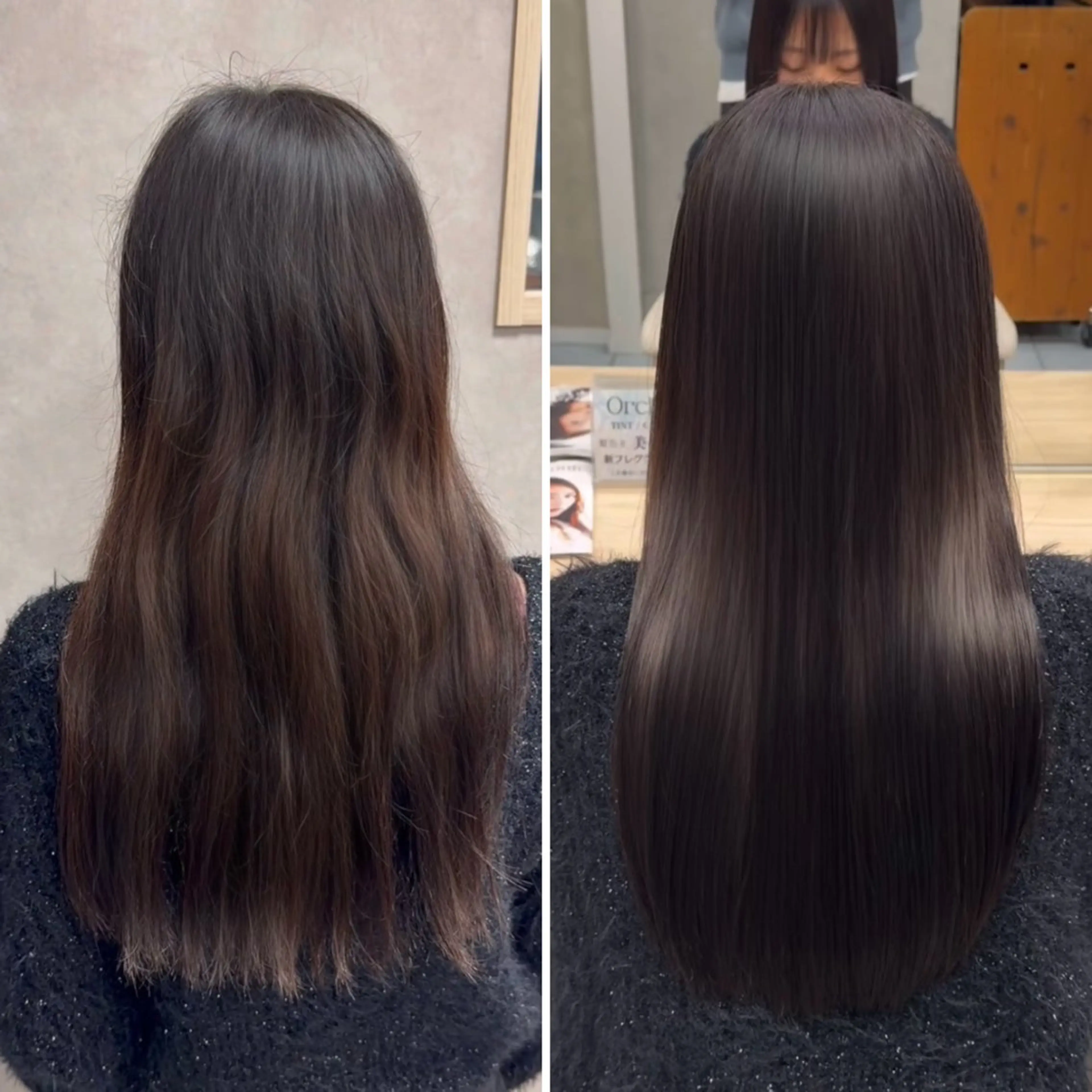 ロング パーマ 縮毛矯正 髪質改善/縮毛矯正 /ブリーチ矯正/岡部のヘアスタイル