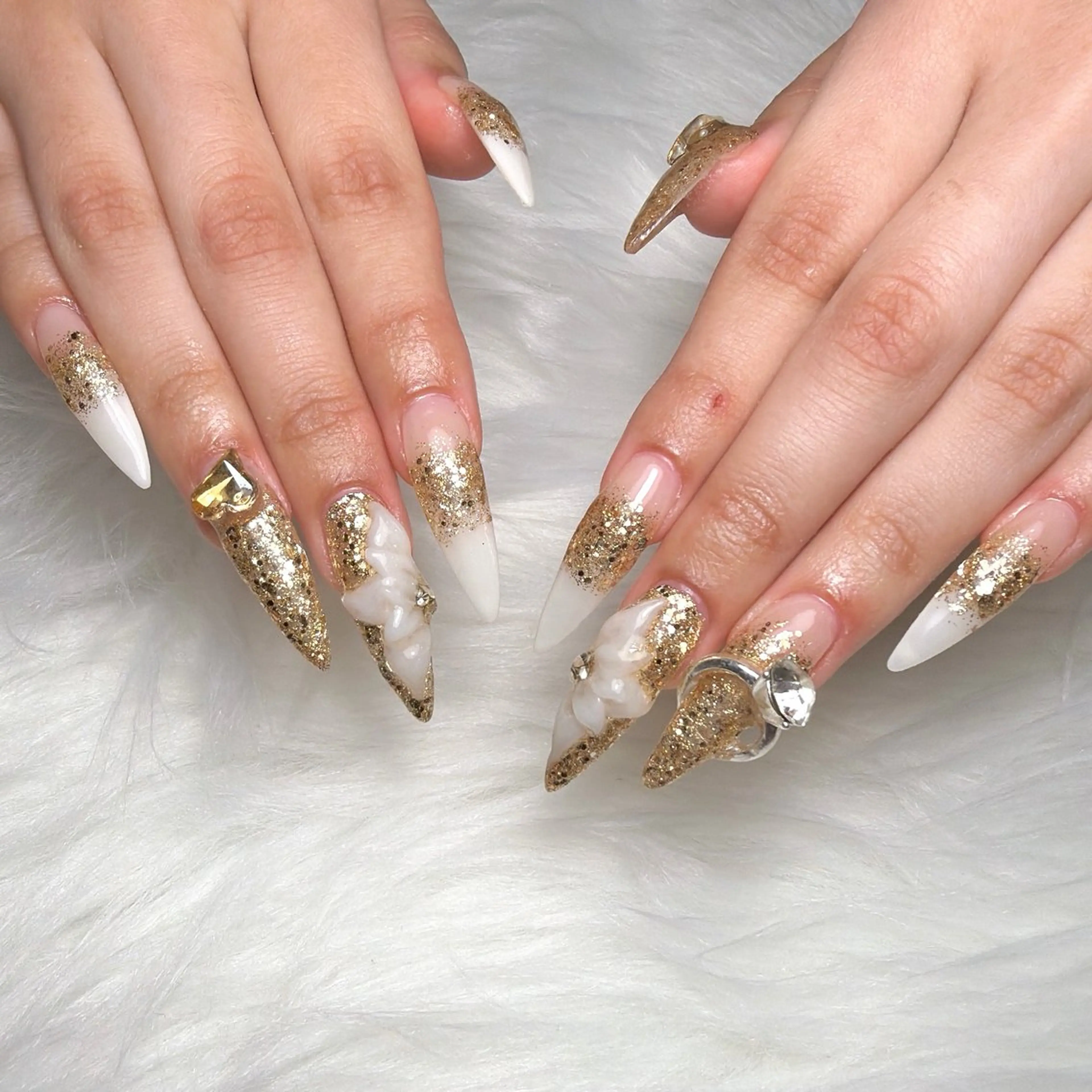 ネイル 成人式 ハンドネイル lifra Hinaのネイルデザイン