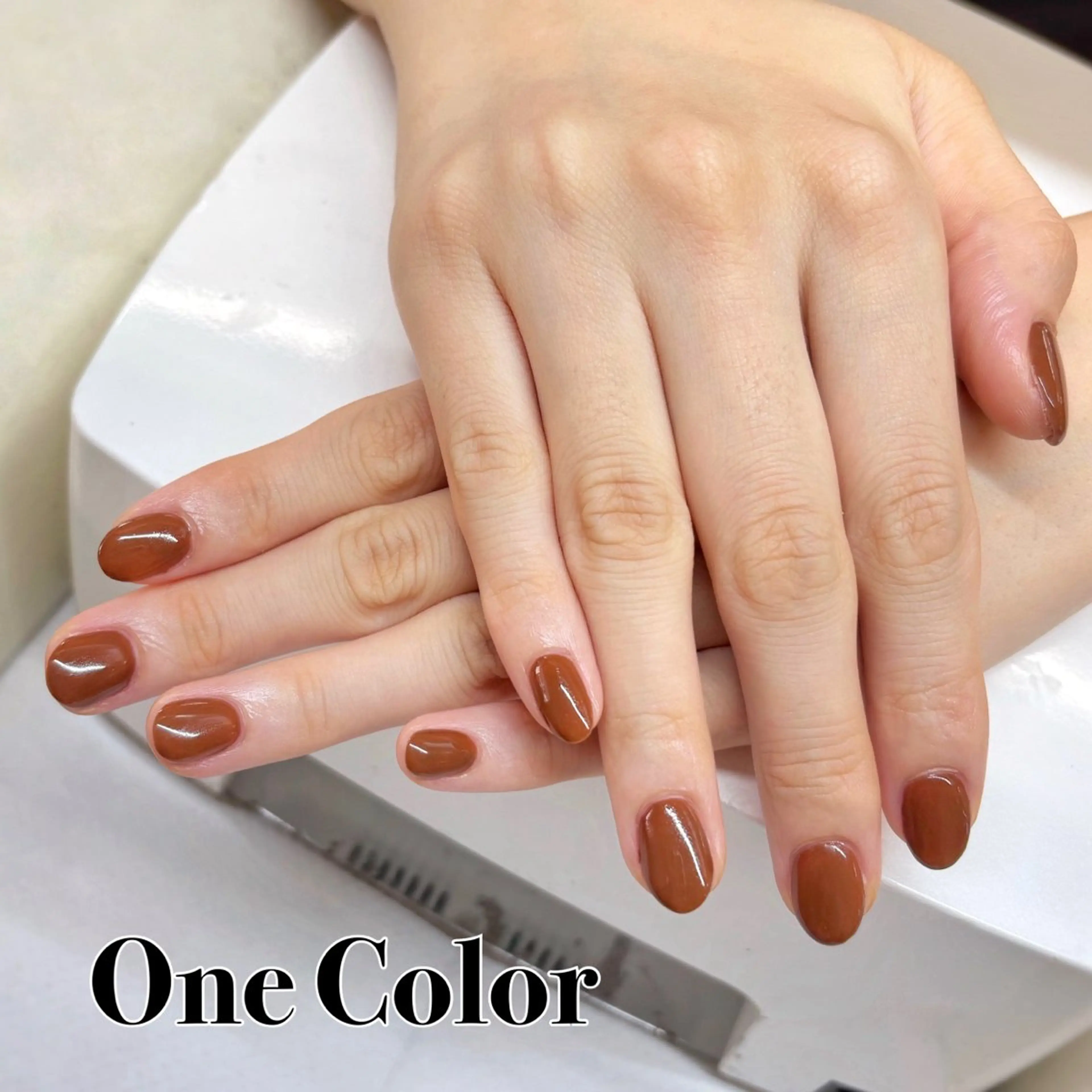 ネイル ワンカラーネイル ネイルサロンエーナイン本店所属・【モデル募集中】 hina🌼のネイルデザイン
