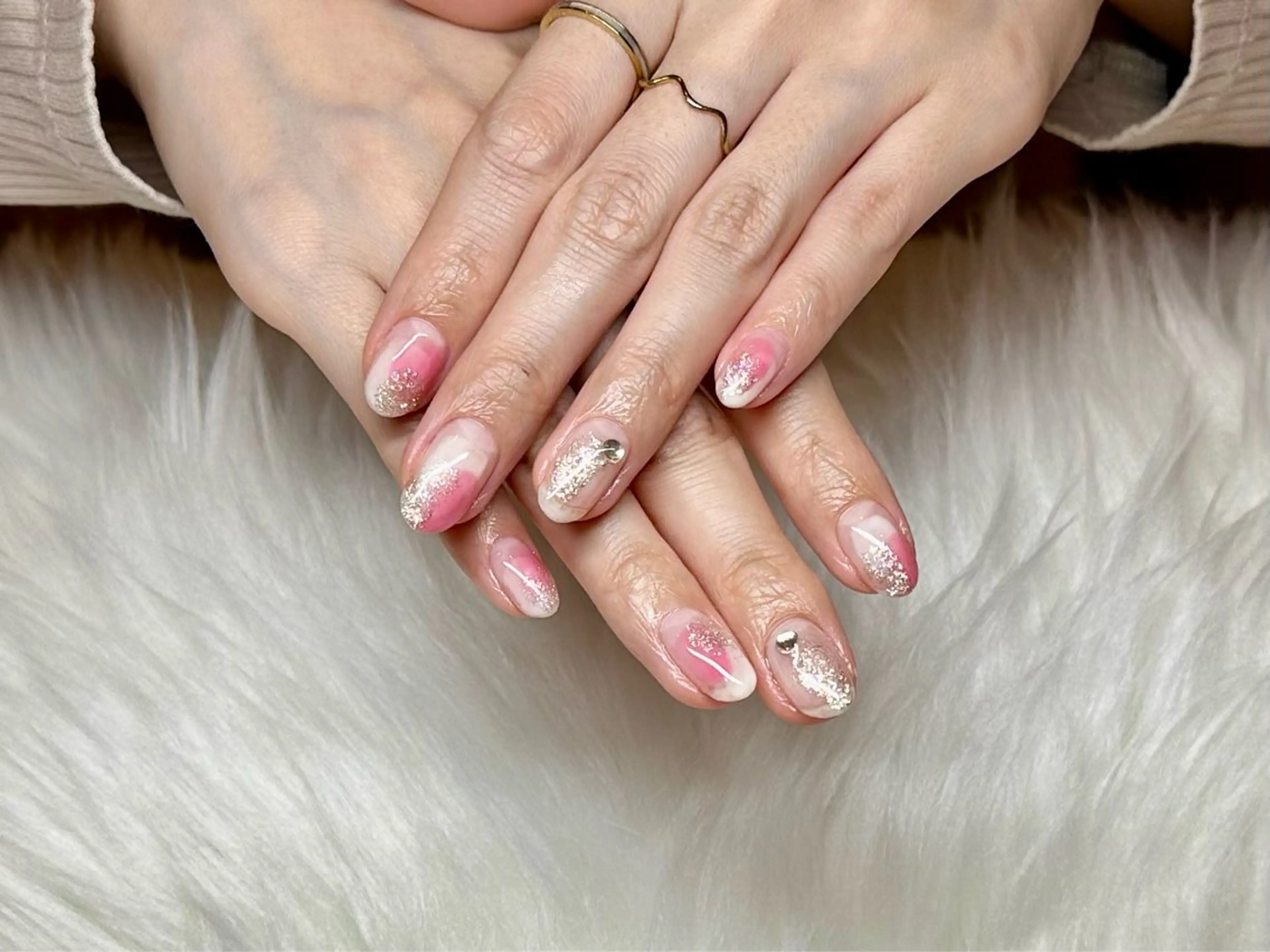 ネイル ラメ(グリッター) Nailfy’s ナミ💓のネイルデザイン