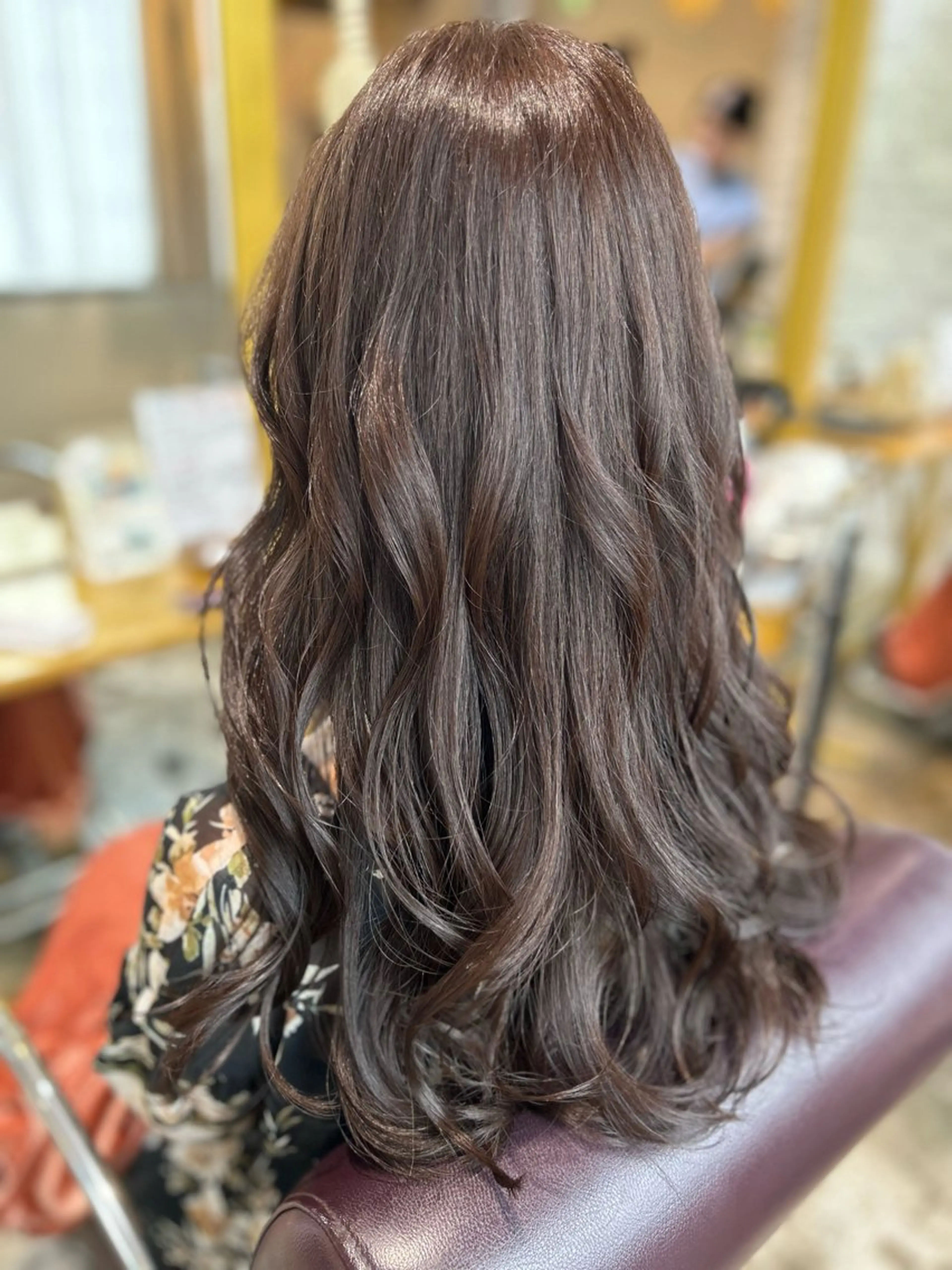 ロング チョコレートブラウン ヘアカラー 縮毛矯正／レイヤー／ 🌼mizukiのヘアスタイル