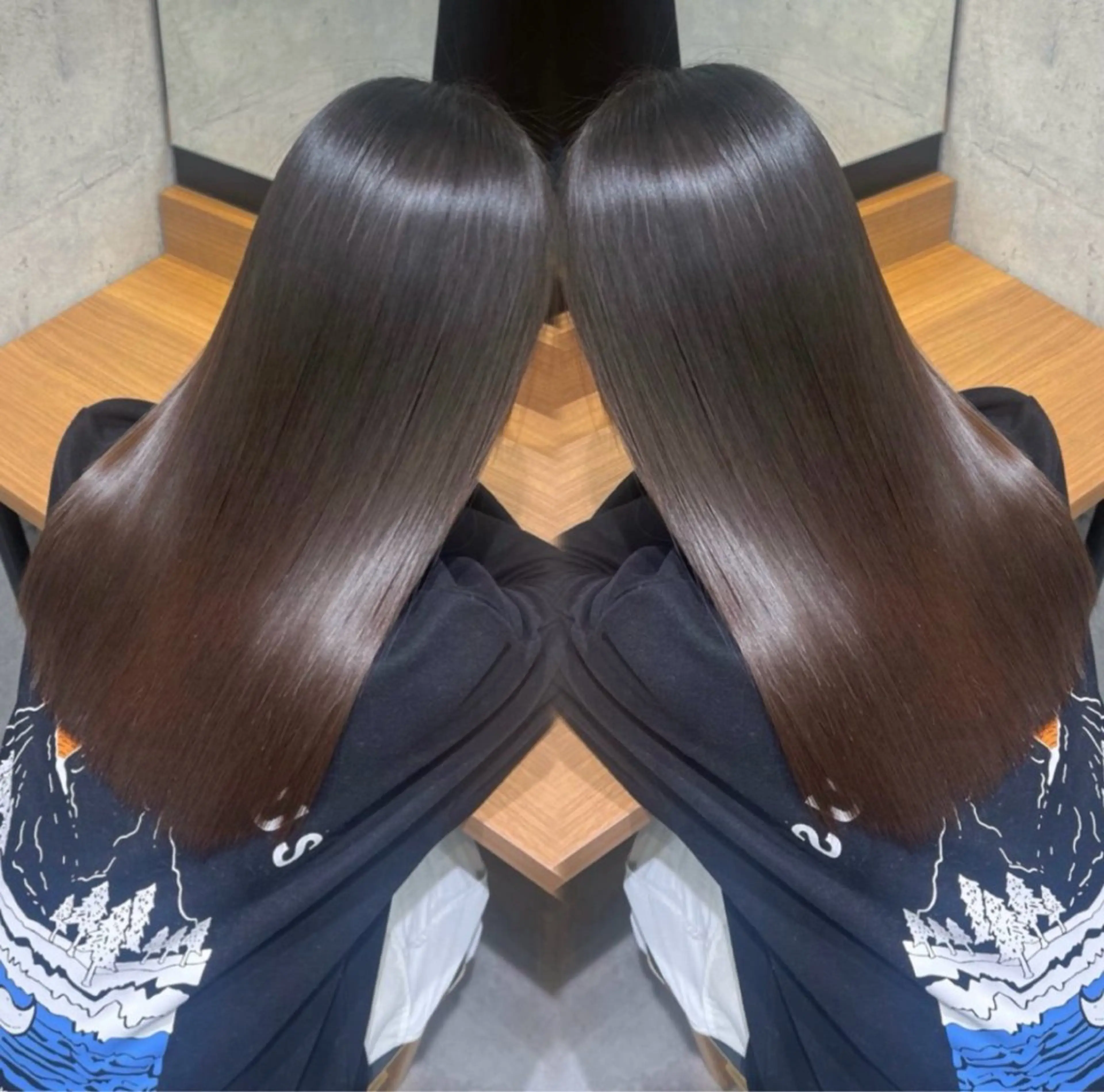 ロング 縮毛矯正 トリートメント RAF TOKYO 2nd 今泉店所属・RAF KAEDEのヘアスタイル