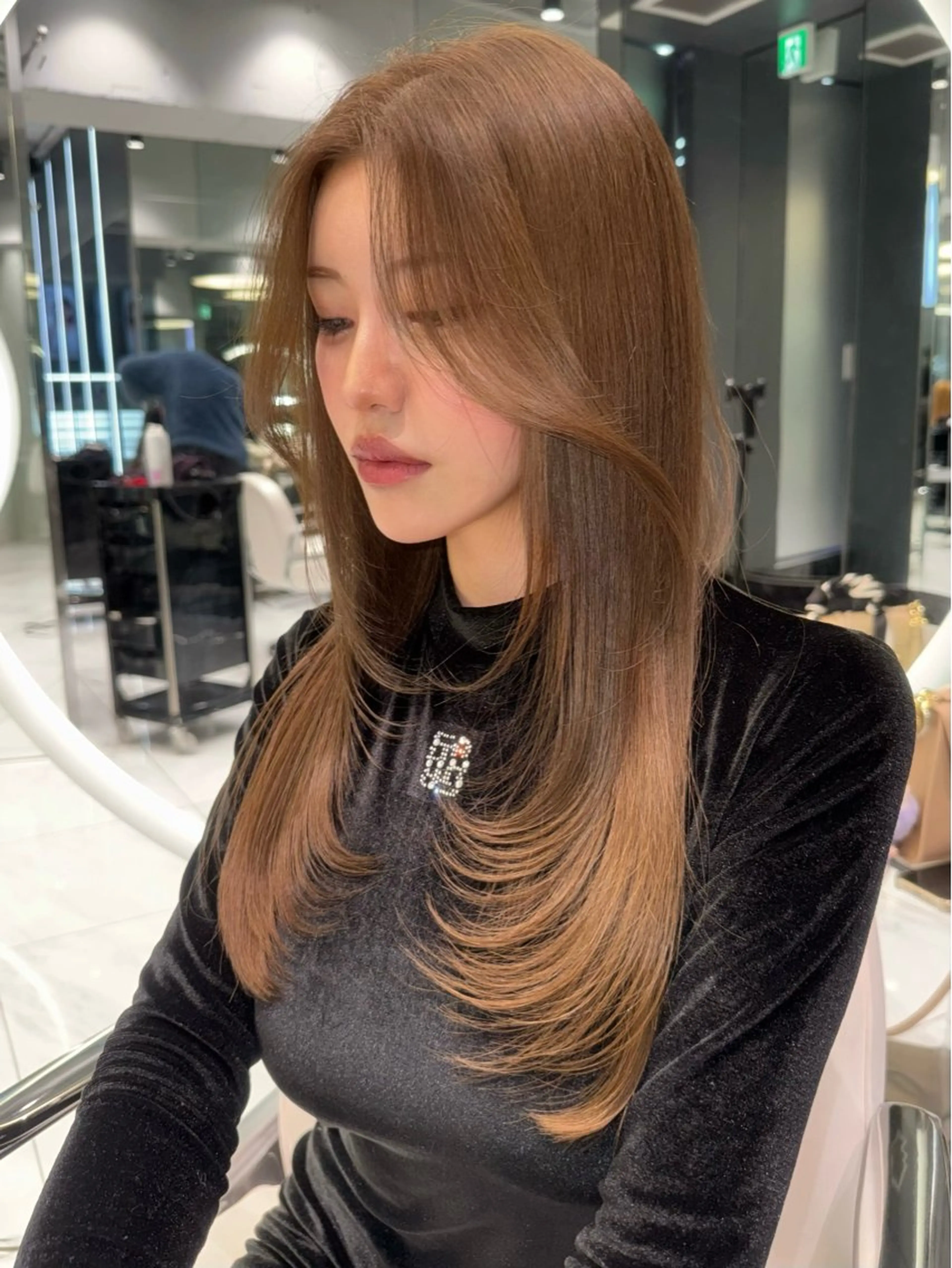 ロング カット トリートメント miuru/韓国ヘア /レイヤーカットのヘアスタイル