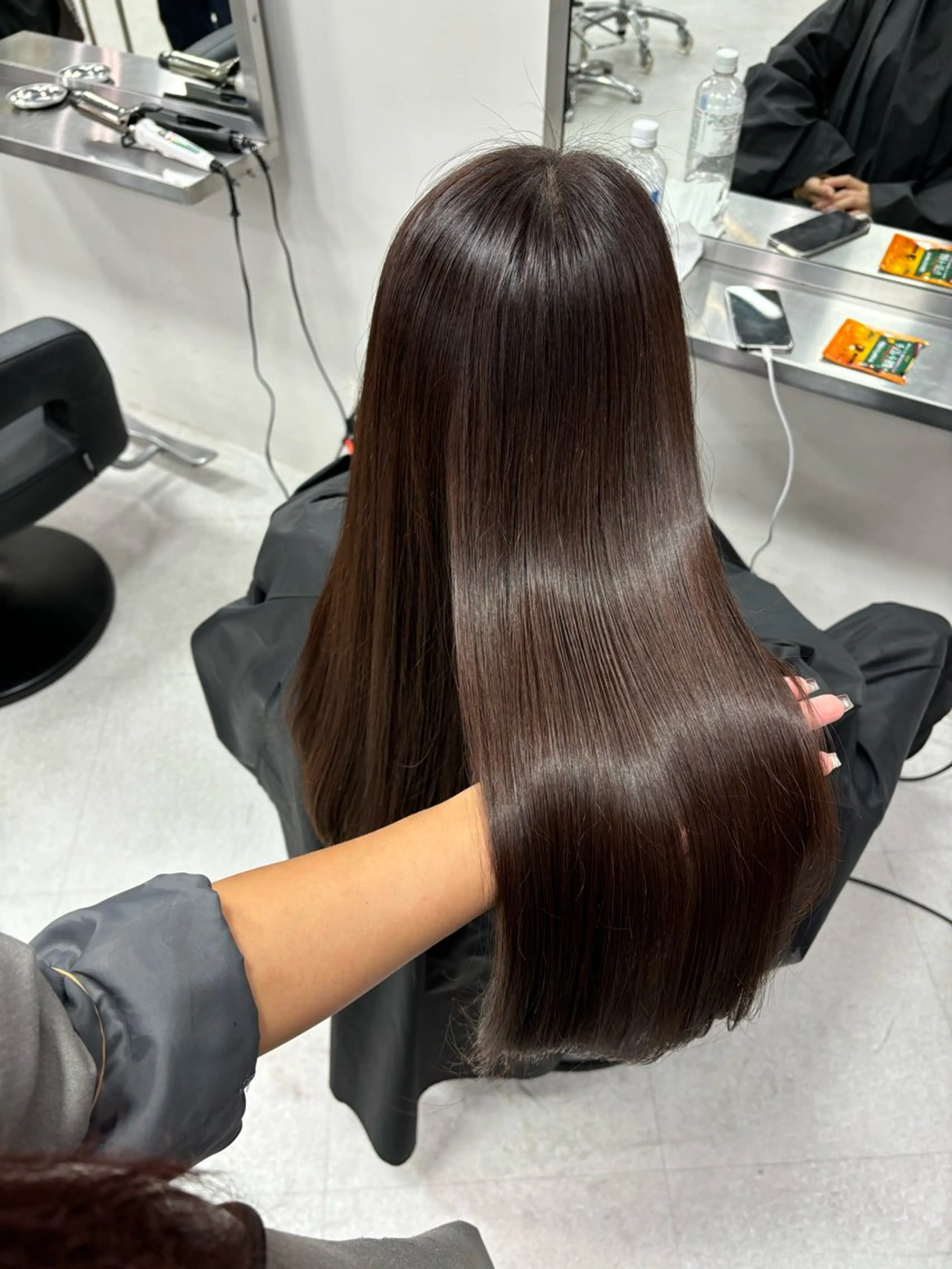 ロング パーマ 縮毛矯正 カット ヘアカラー 縮毛矯正 トリートメント Beleza Era所属・韓国レイヤー/ 縮毛矯正🎀minaのヘアスタイル