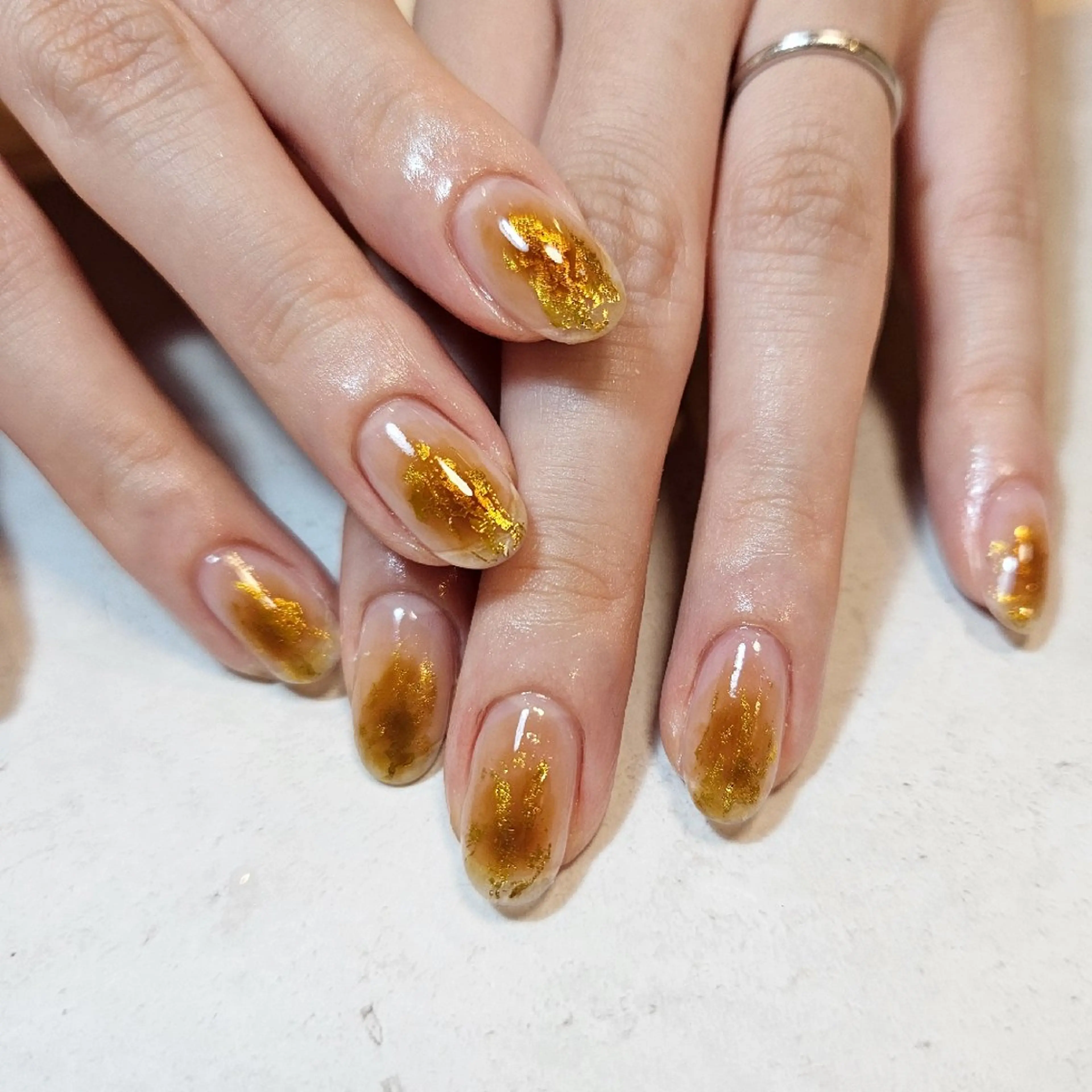 ネイル チークネイル ジェルネイル ニュアンスネイル パラジェル シンプルネイル ハンドネイル Nailsalon manoのネイルデザイン