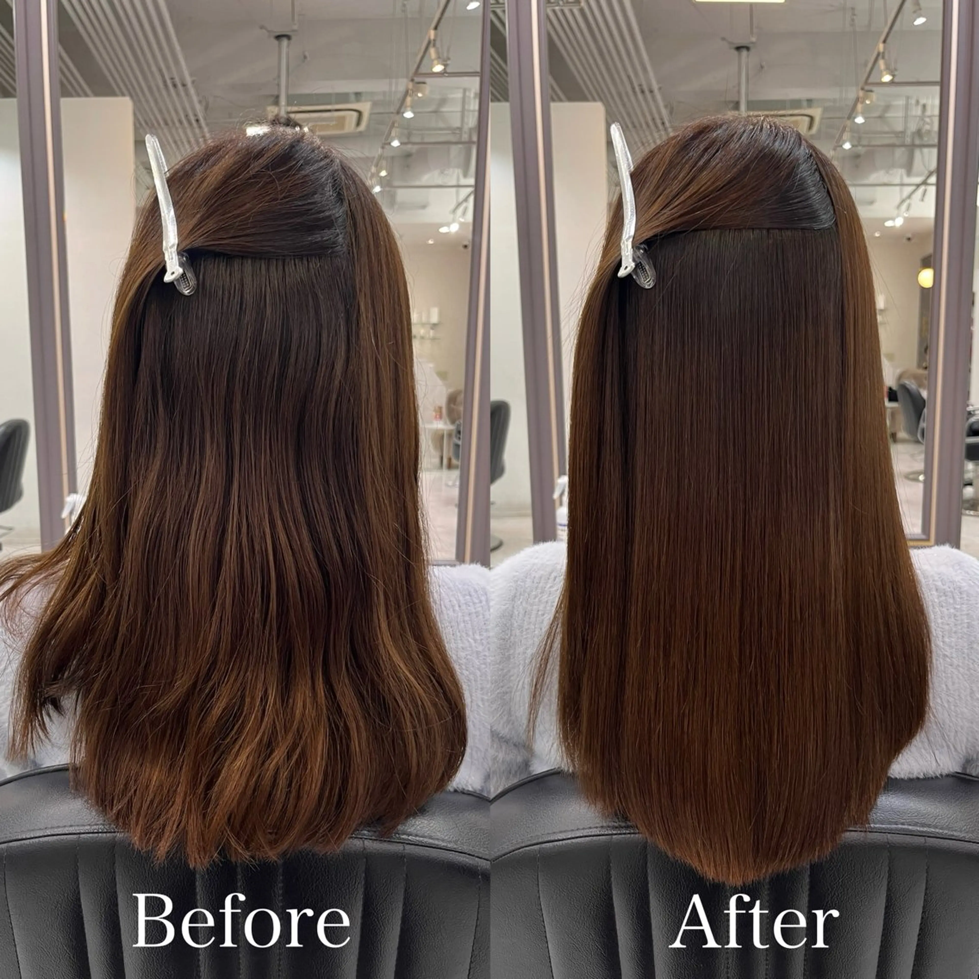 セミロング セミロングパーマ 縮毛矯正 トリートメント THE  ESCALA表参道所属・Hana🌷/ 透明感/艶髪/表参道のヘアスタイル