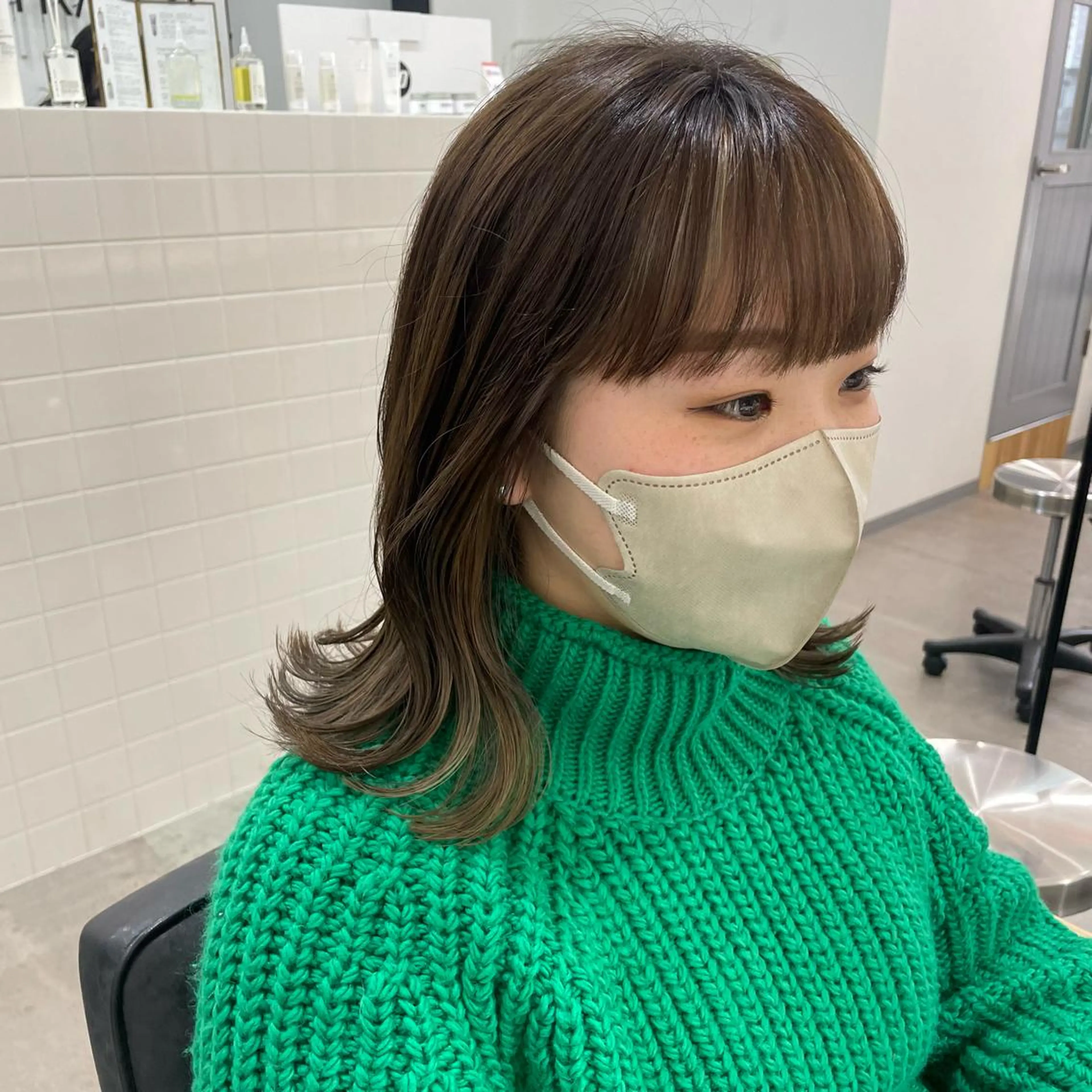 ミディアム カット ヘアカラー SUNC🍀大熊 花奈絵🍀のヘアスタイル