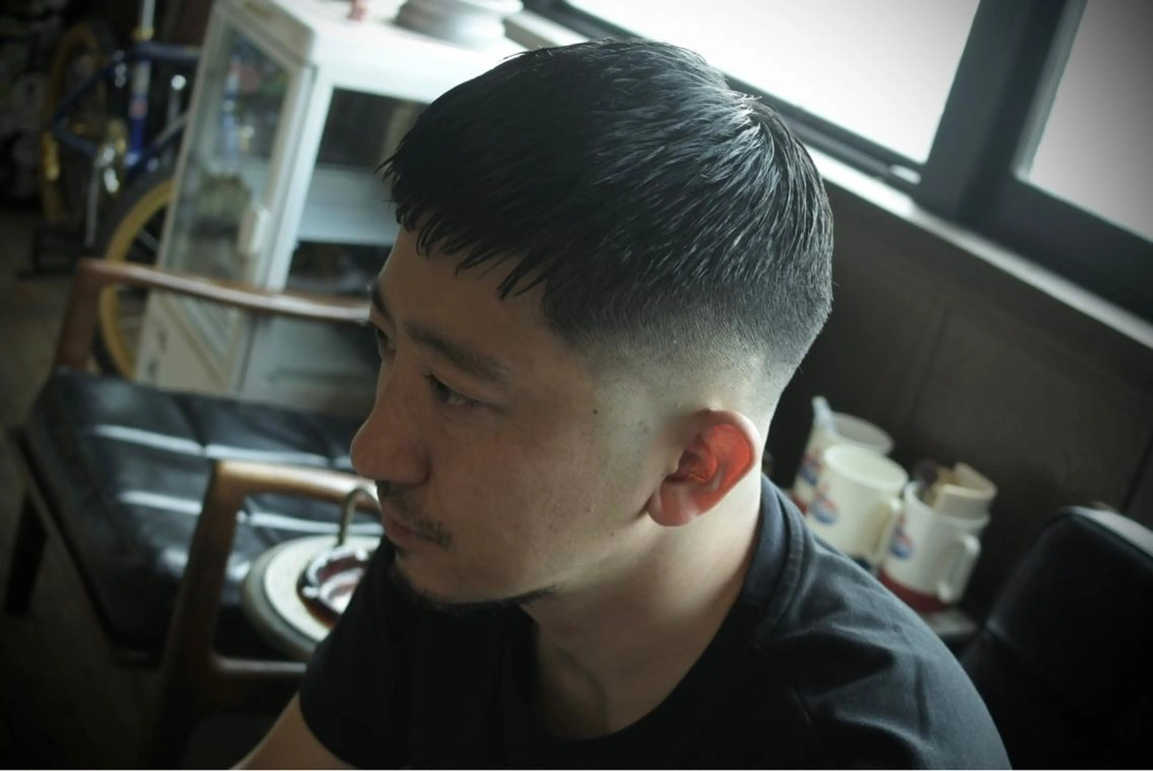 メンズ フェードカット メンズパーマ 濡れパン スキンフェード スペインカール Sup所属・平山 翔也のヘアスタイル