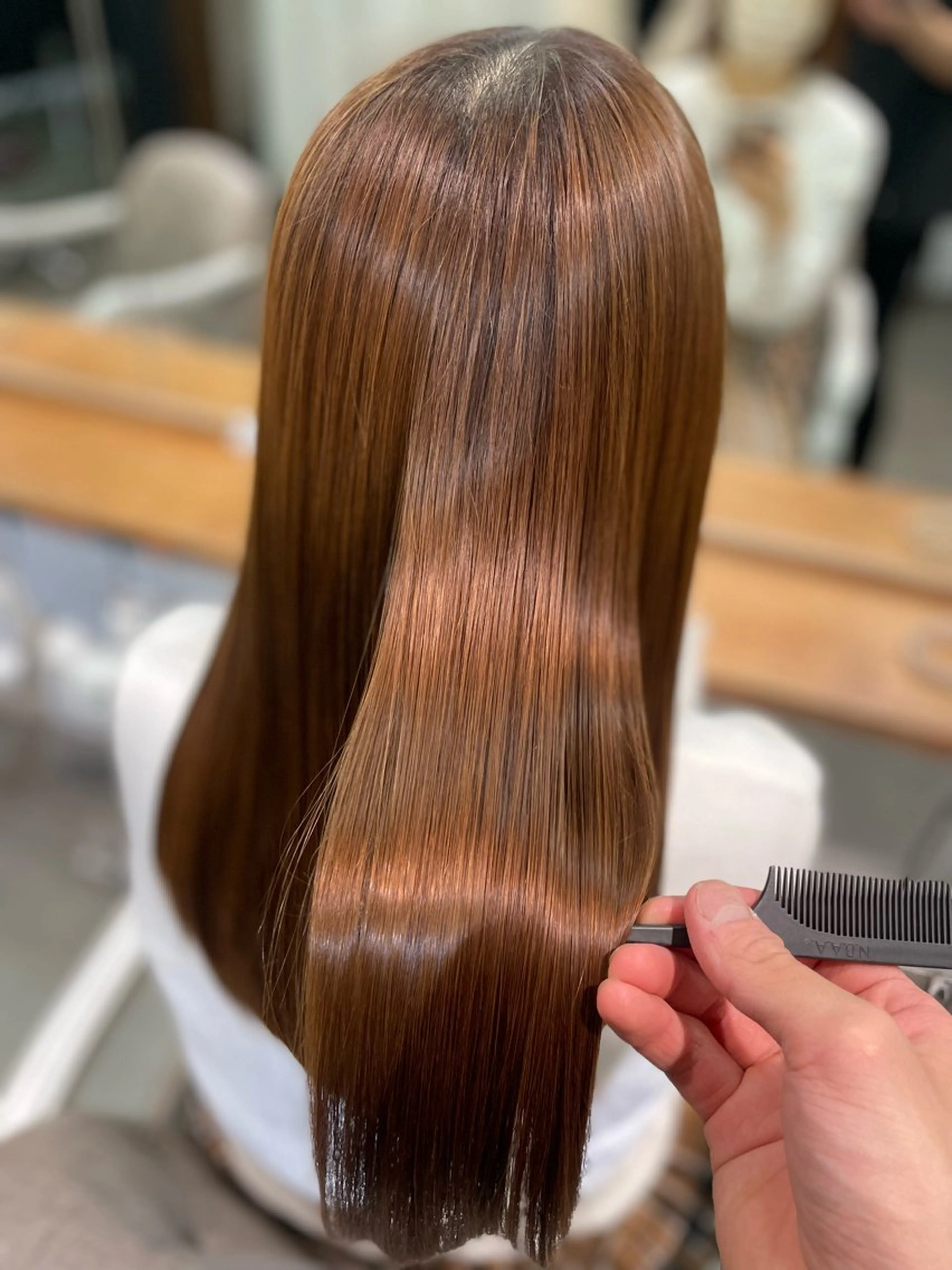 ロング カラー ケアカラー 髪質改善 トリートメント レイヤー/艶カラー /韓国ヘア/高松のヘアスタイル