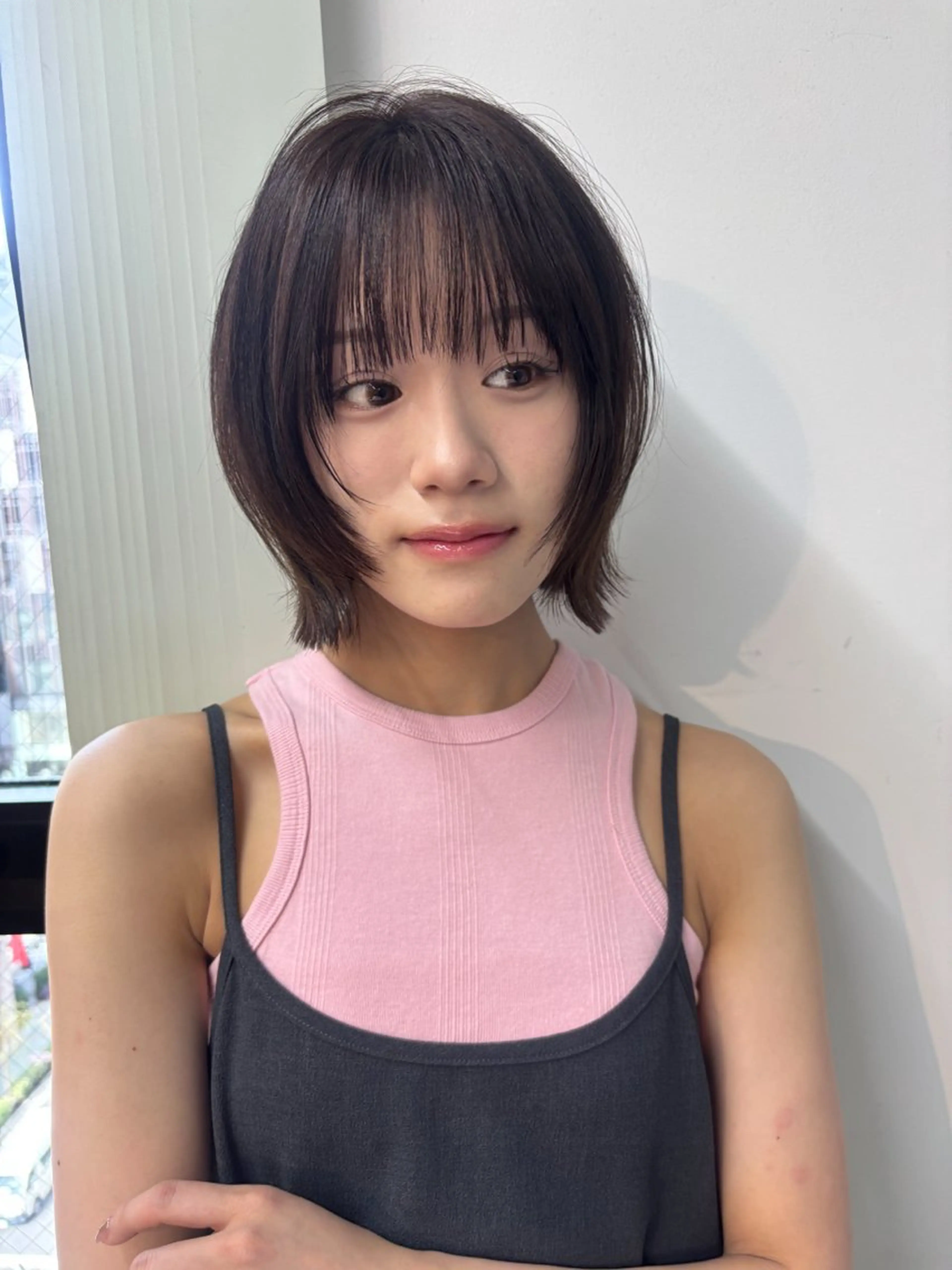 ミディアム ボブレイヤー ボブ 顔まわりレイヤー レイヤーカット カット ヘッドスパ ボブ/ミディアム 親しみやすさ/さくらのヘアスタイル