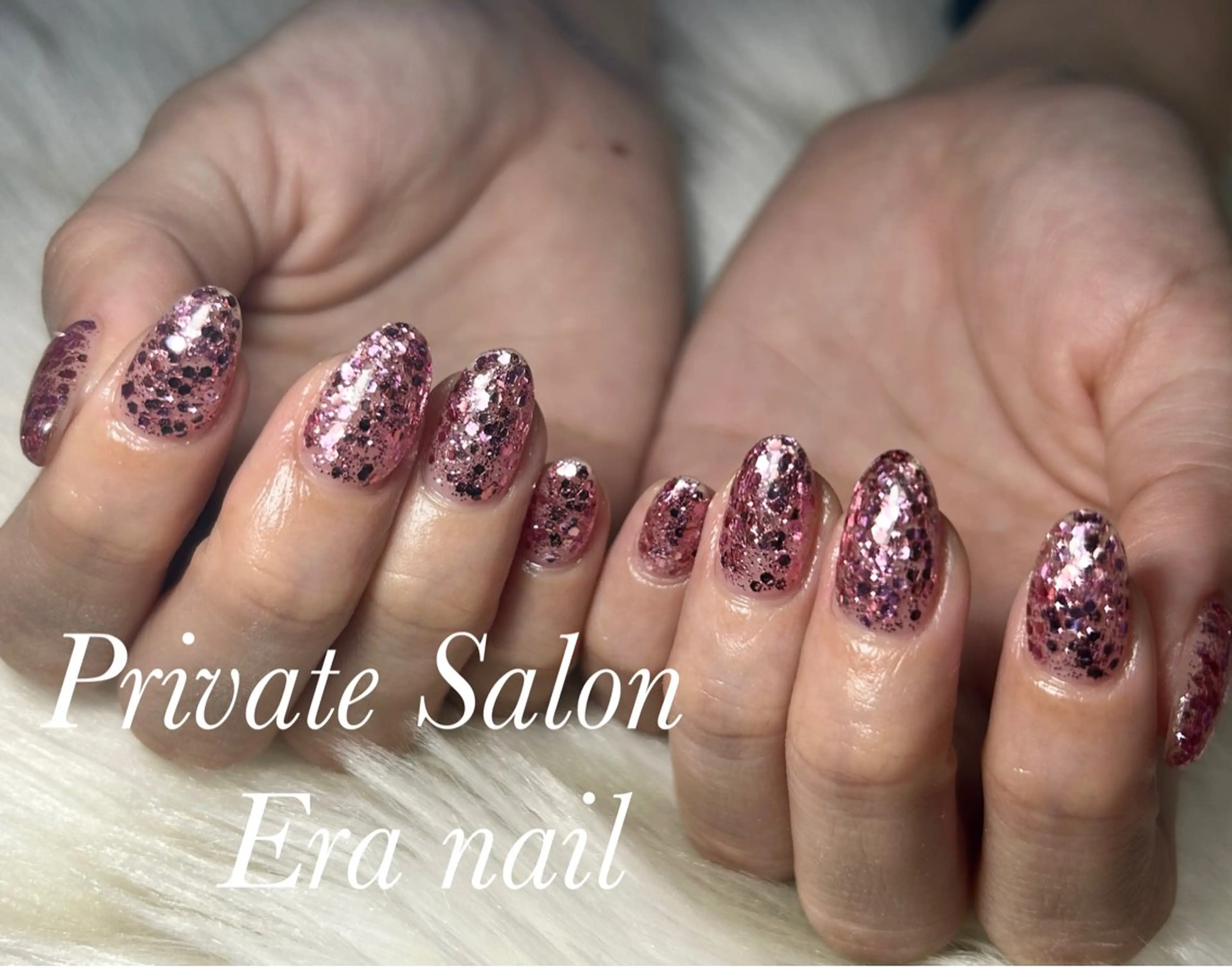 ネイル ラメ(グリッター) ワンカラーネイル ハンドネイル Era nailのネイルデザイン