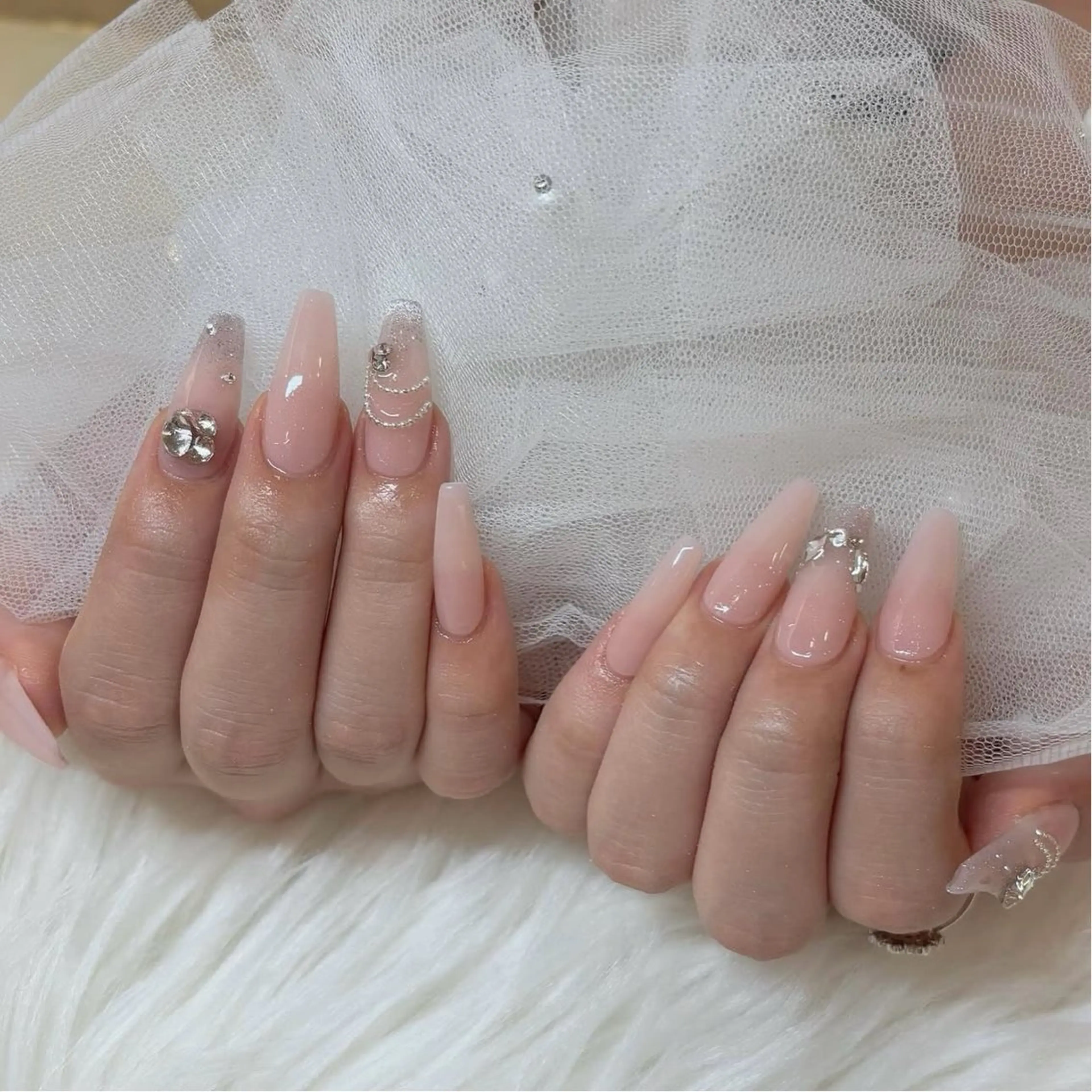 ネイル 韓国ネイル 持ち込み ニュアンスネイル ネイルチップ ハンドネイル TABI ANA.CHUOのネイルデザイン