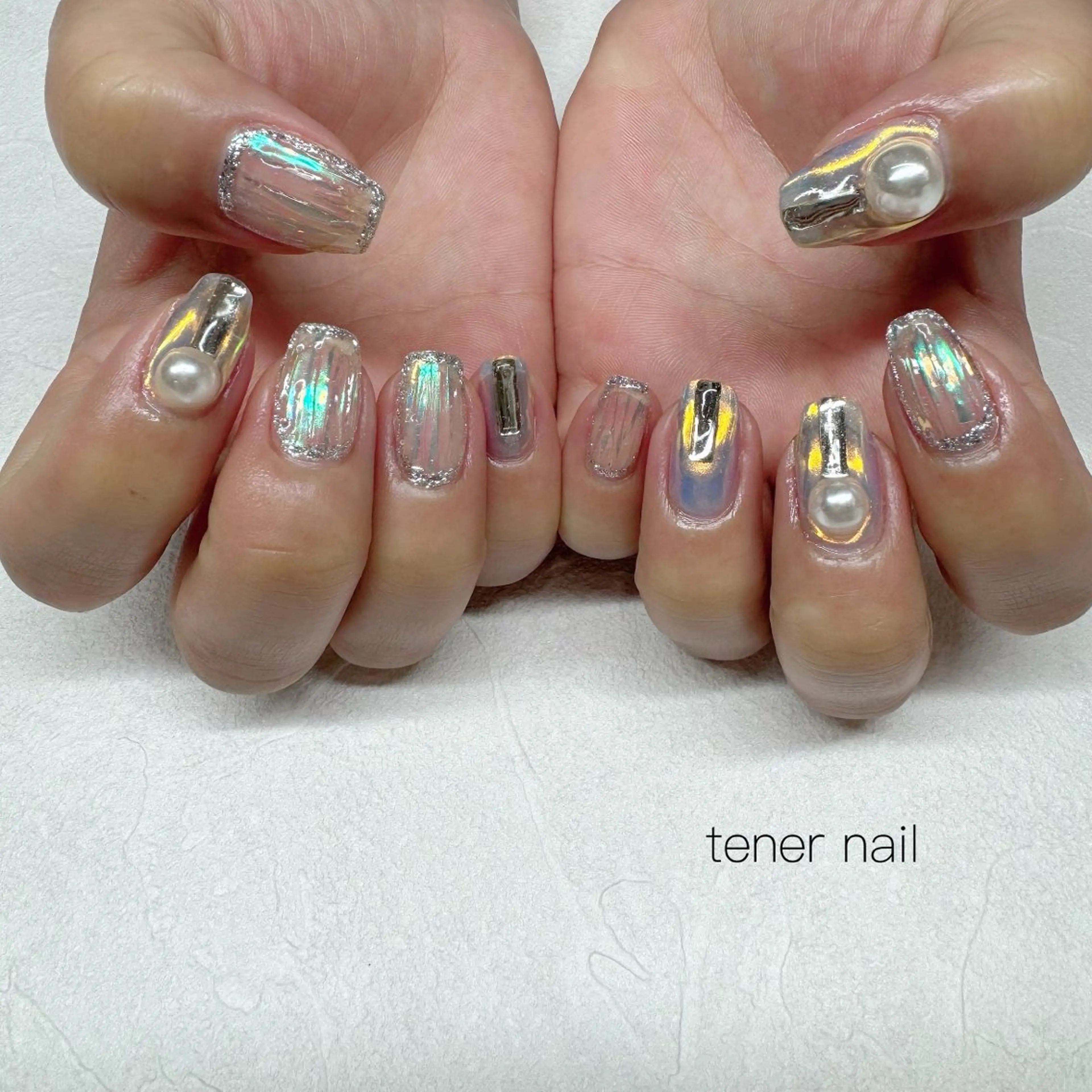 ネイル オーロラネイル ハンドネイル tener  nail  テネルネイル所属・テネルネイル tener nailのネイルデザイン