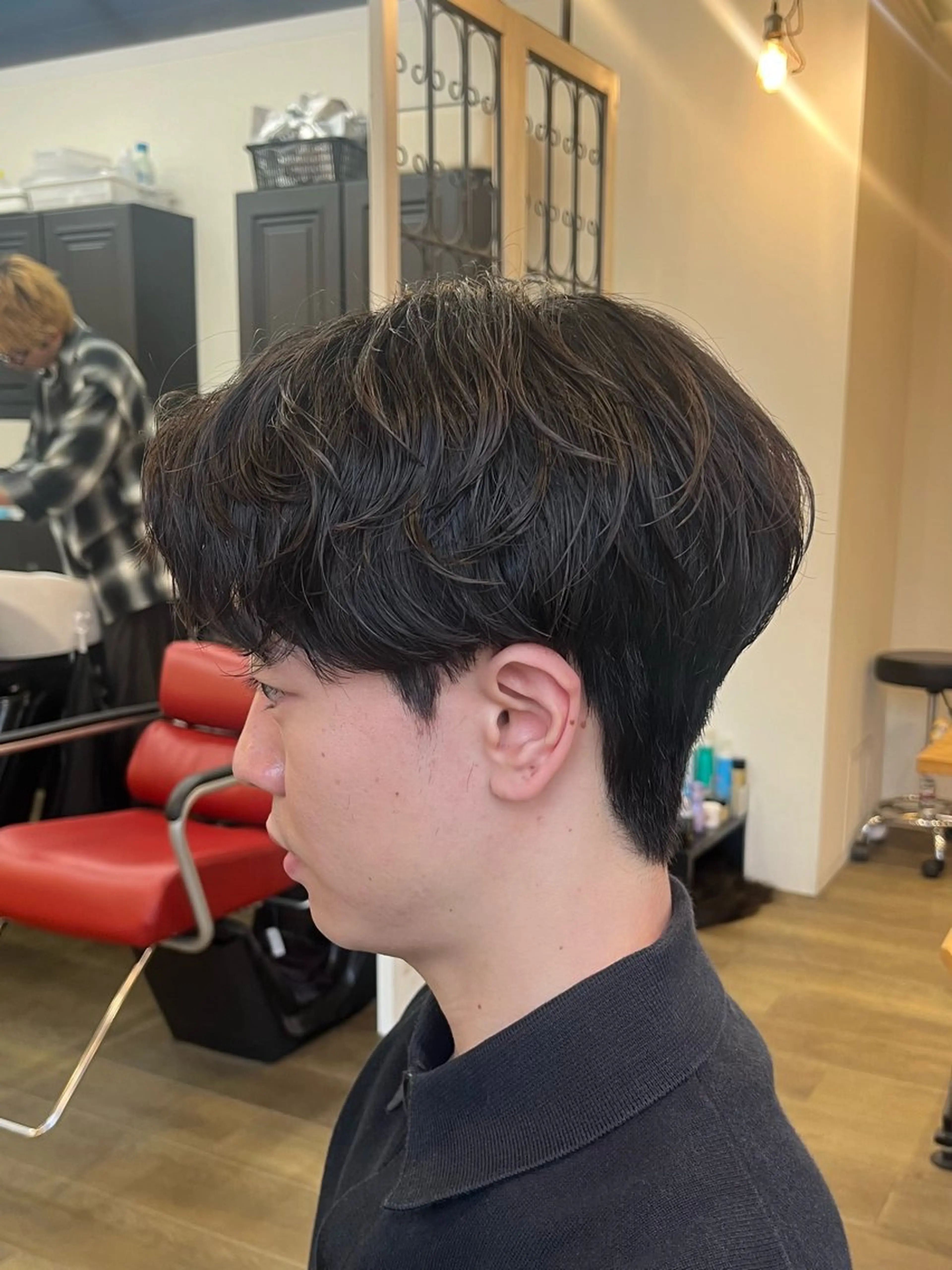 ショート パーマ メンズ ダウンパーマ メンズパーマ カット パーマ 韓国風メンズ/毛流れ ヘアなら須田龍世のヘアスタイル