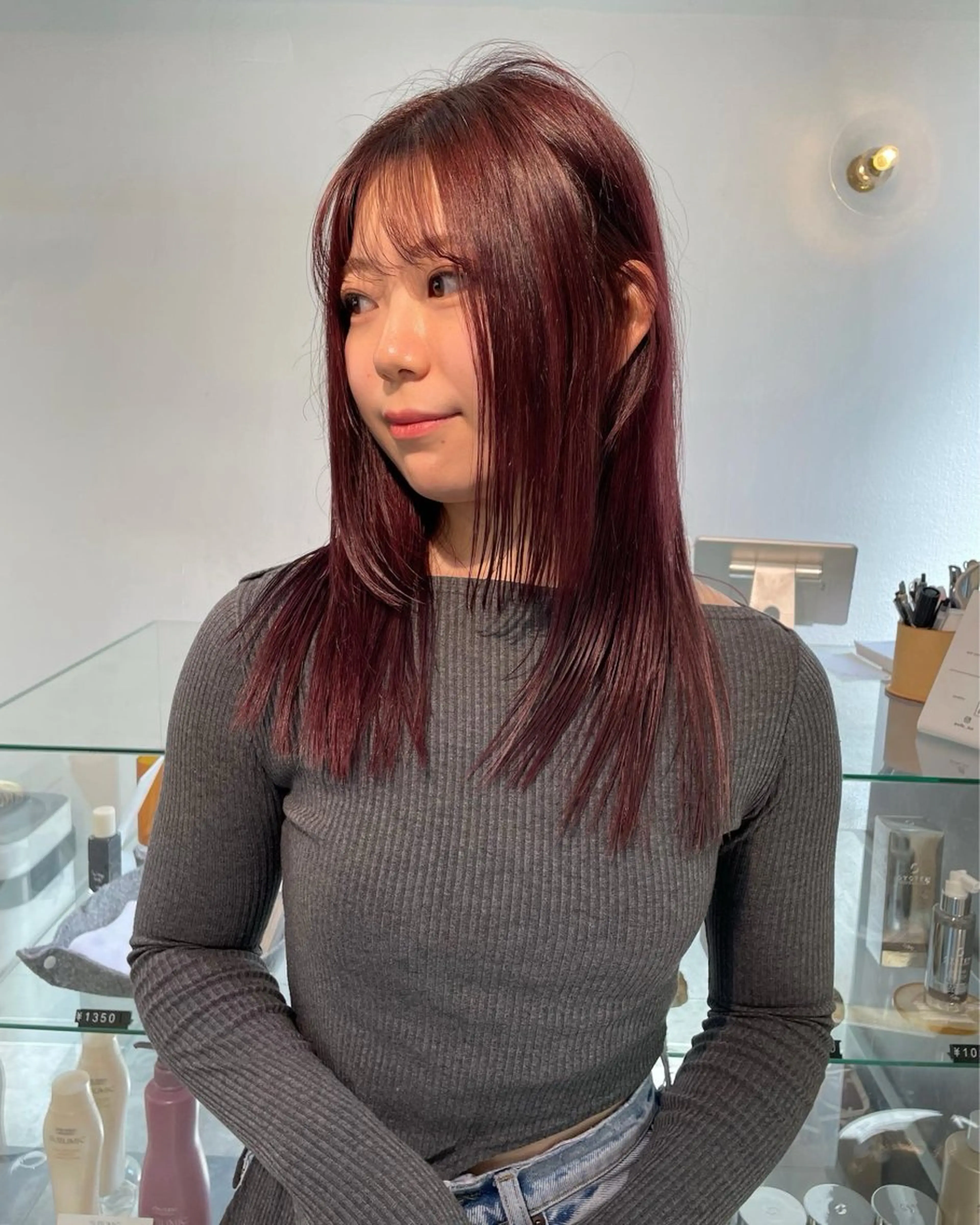 セミロング カラー sakura🌸 レイヤー/韓国ヘアのヘアスタイル