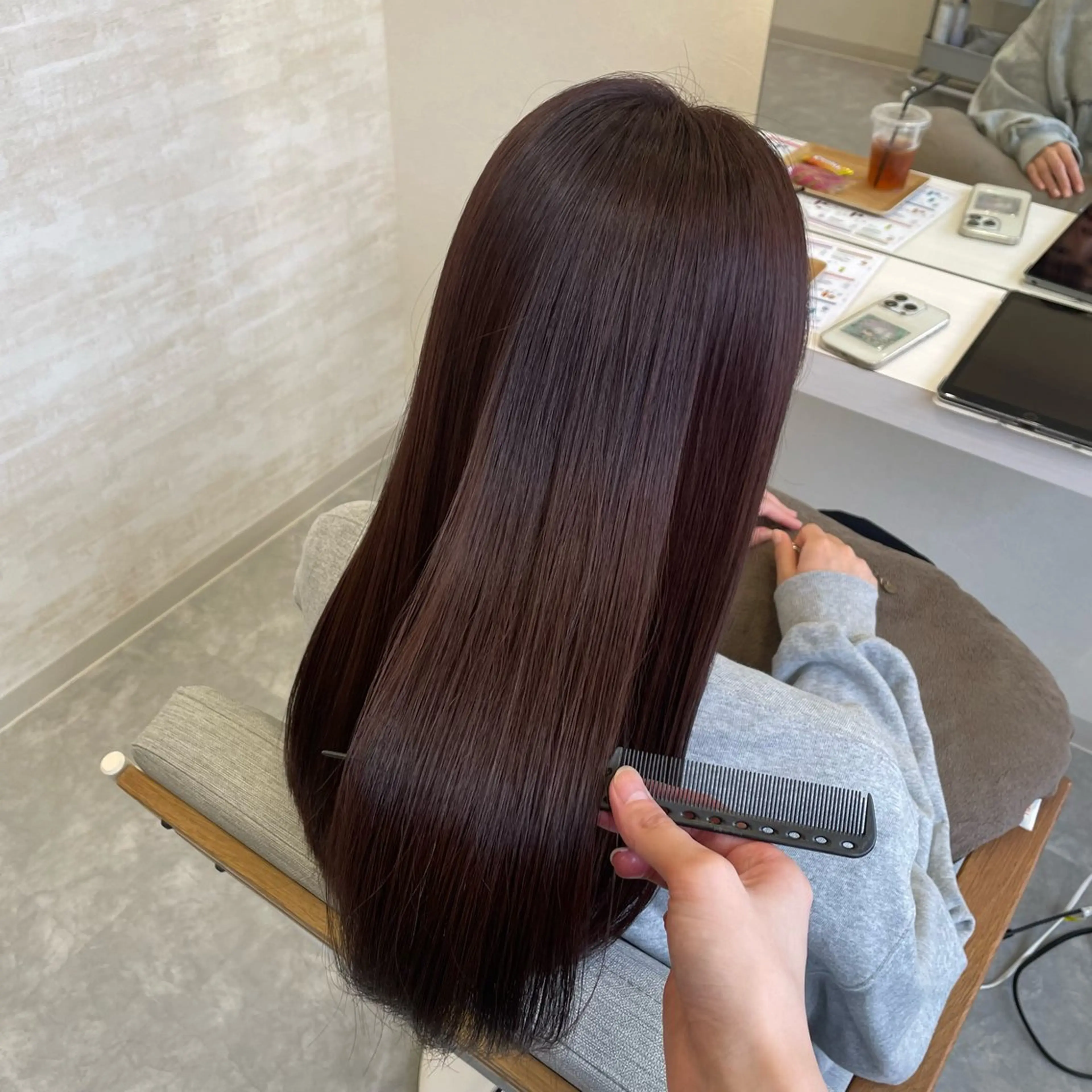 ロング カラー ブラウンカラー ラベンダーカラー ヘアカラー トリートメント 髪質改善&ヘアケア /菊池琉那のヘアスタイル