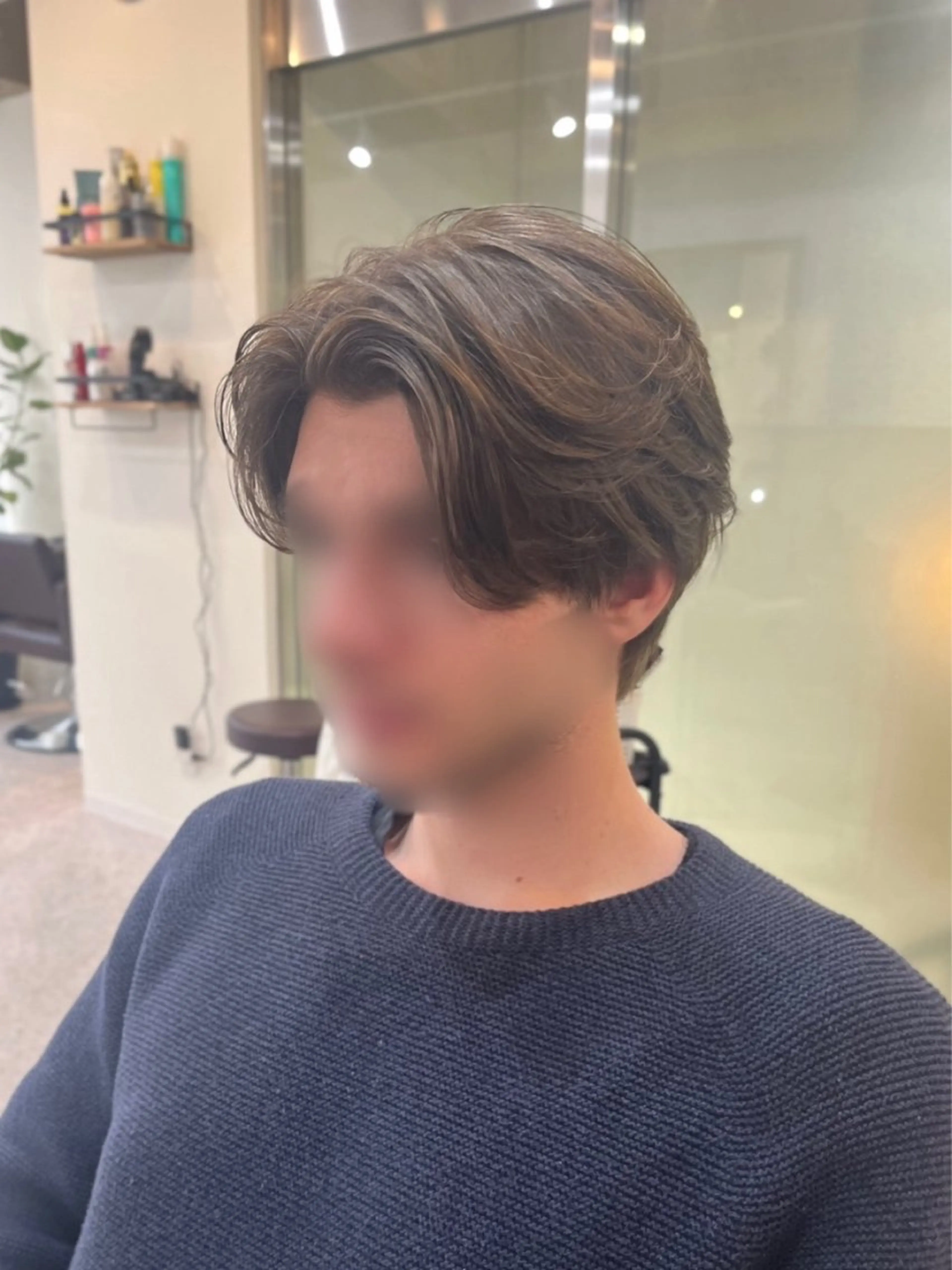 ショート パーマ メンズ センターパート フェザーパーマ メンズパーマ 似合わせカット 艶髪/レイヤーカット /メンズ/野口緑のヘアスタイル