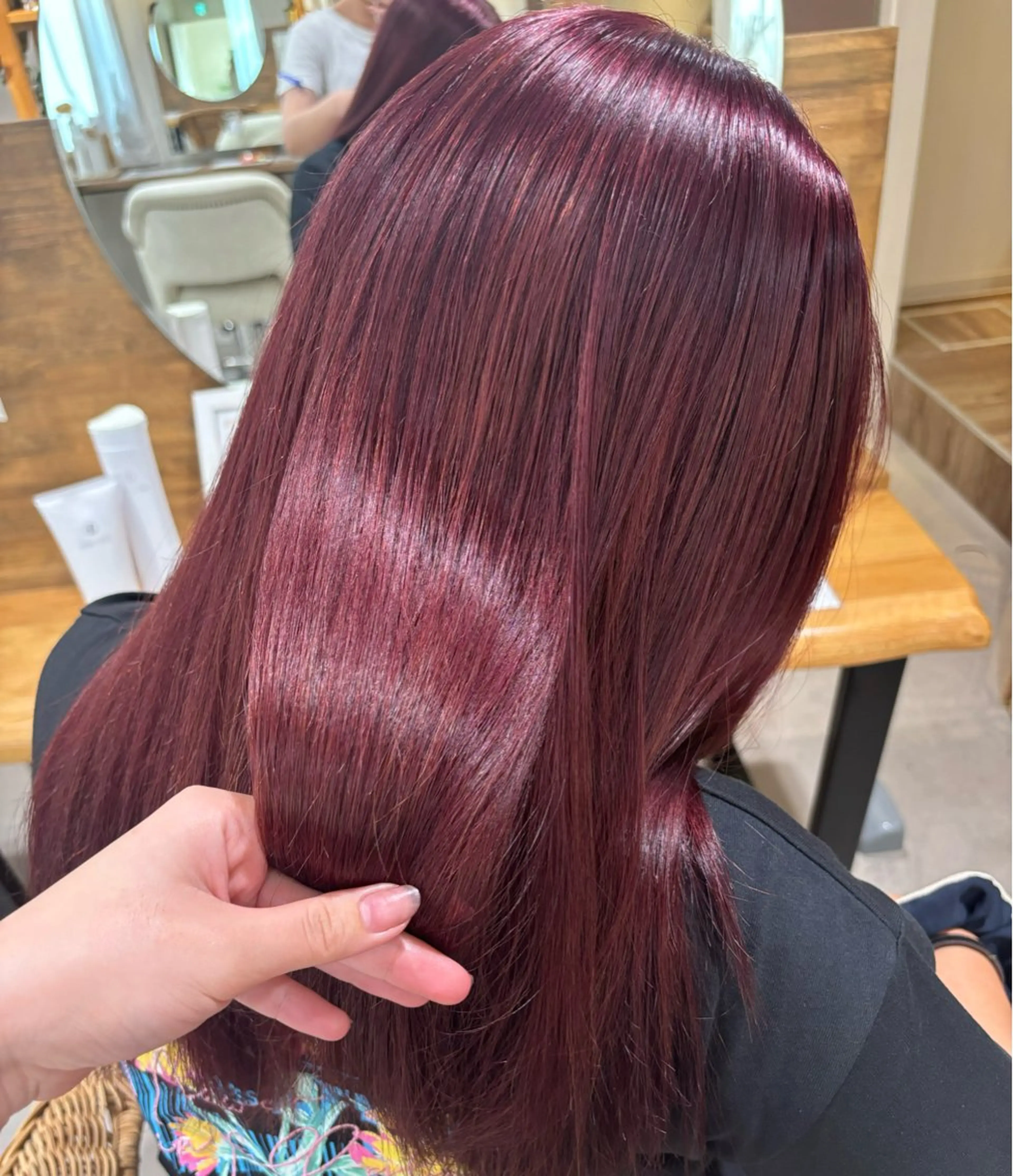 セミロング カラー レッドカラー 豊中美容室COCOLUANA所属・CHISATO /暖色カラー❤️のヘアスタイル