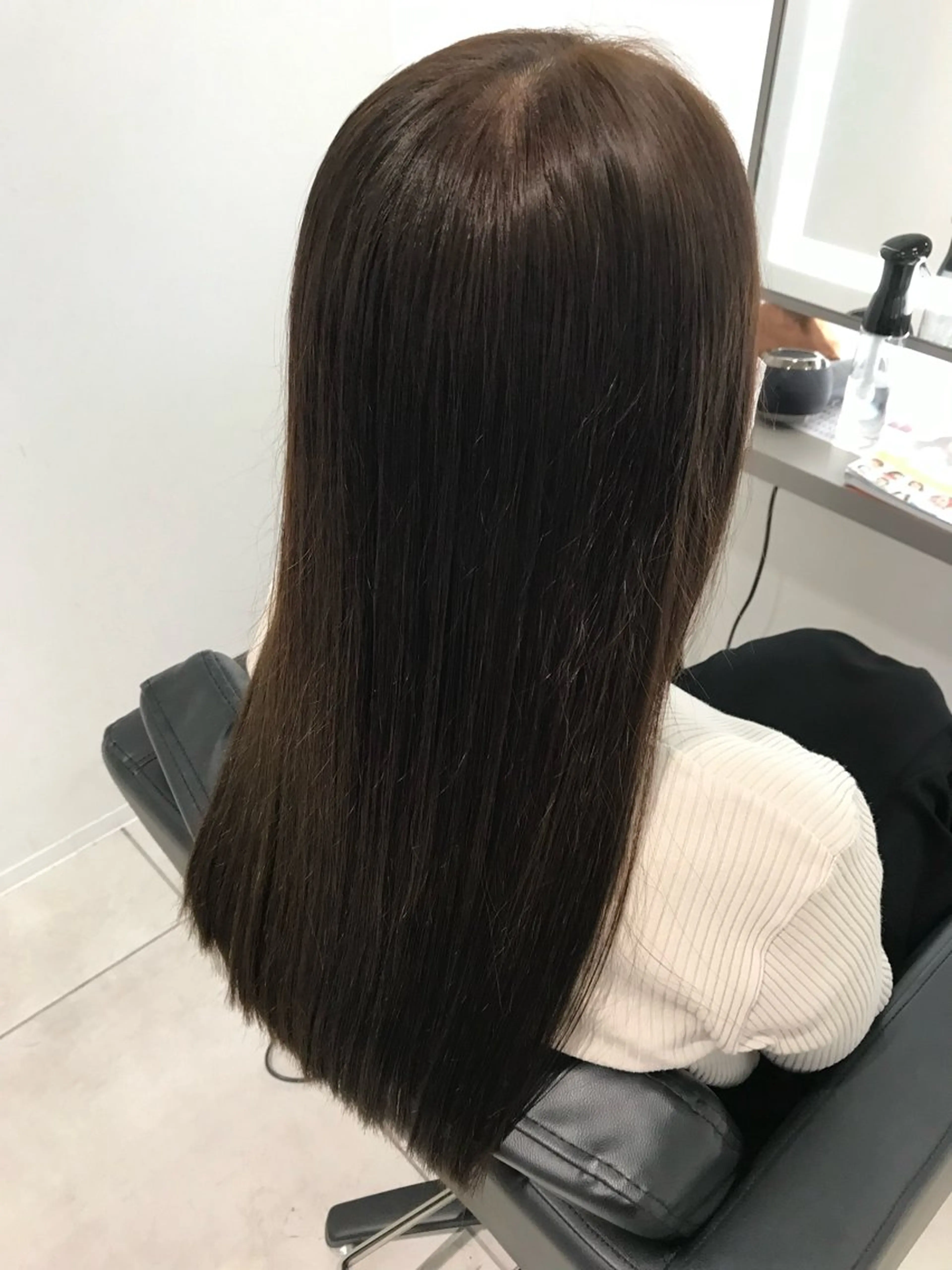 ロング カット 縮毛矯正 Rubik's 茉侑のヘアスタイル