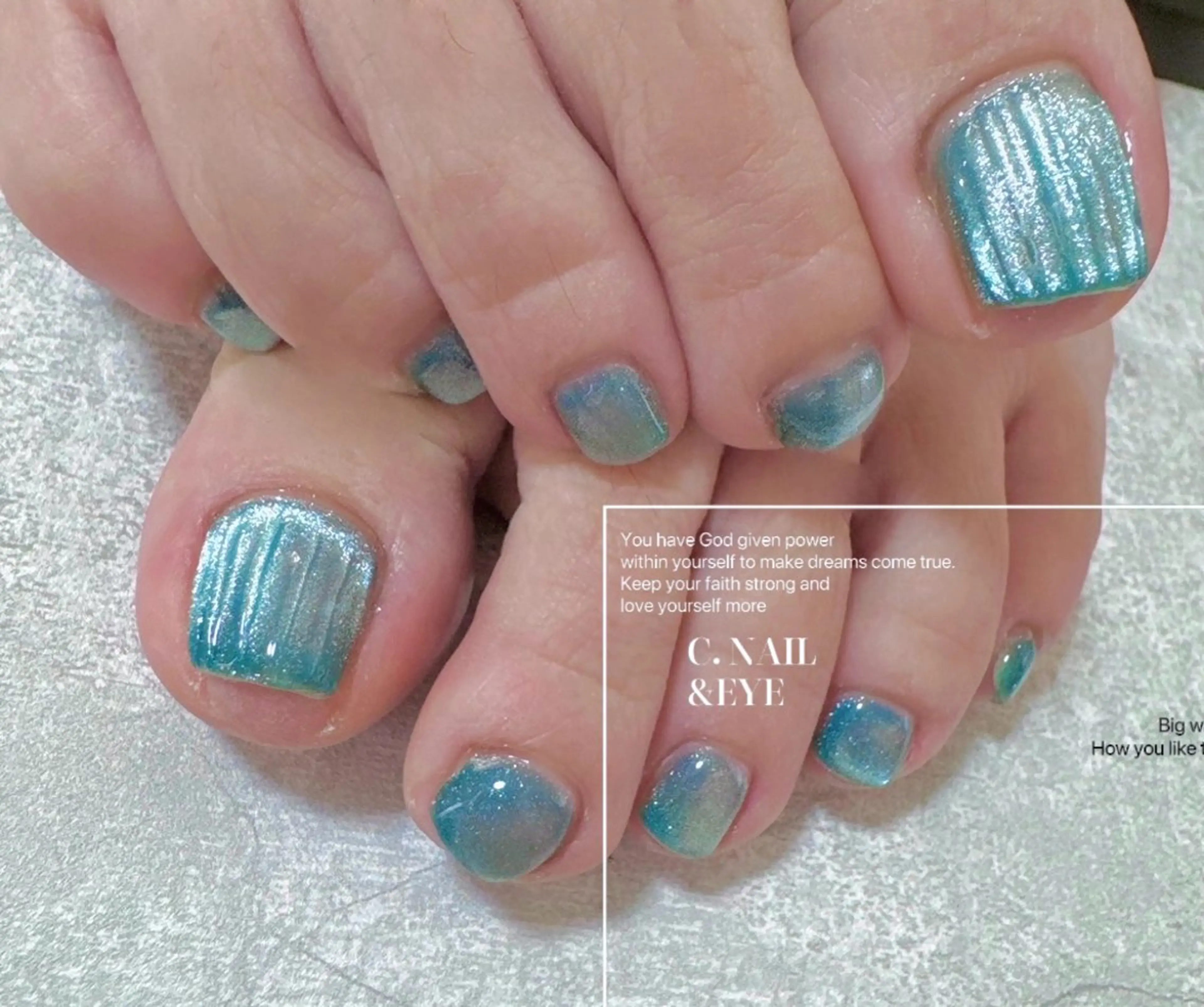 ネイル フラッシュネイル フットネイル 氷ネイル・うるうるネイル マグネットネイル ミラーネイル フットネイル C.Nail &Eye筑紫駅のネイルデザイン