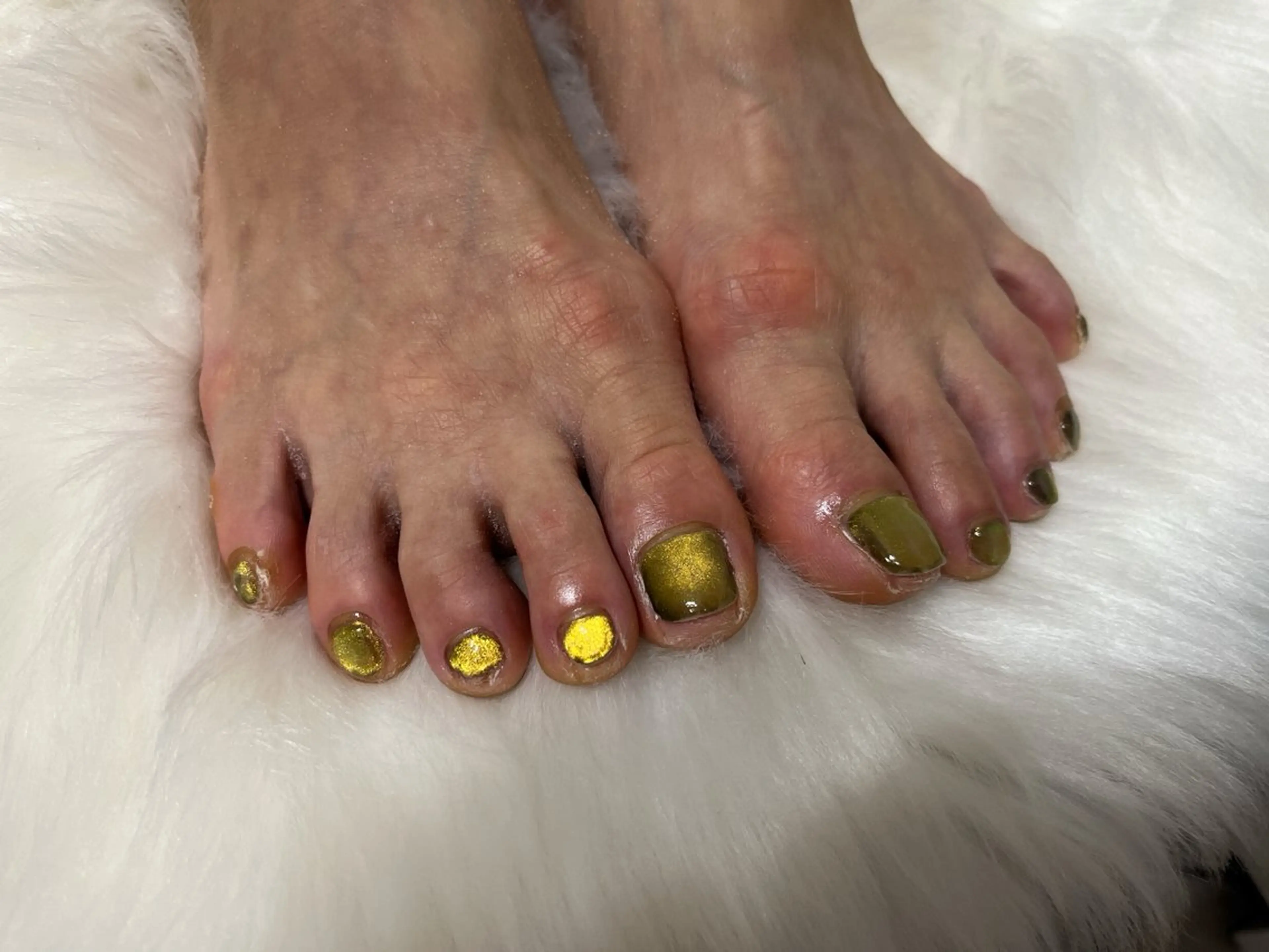 ネイル オーロラネイル フットネイル フレンチネイル ジェルネイル 韓国ネイル kikinail 溝の口のネイルデザイン