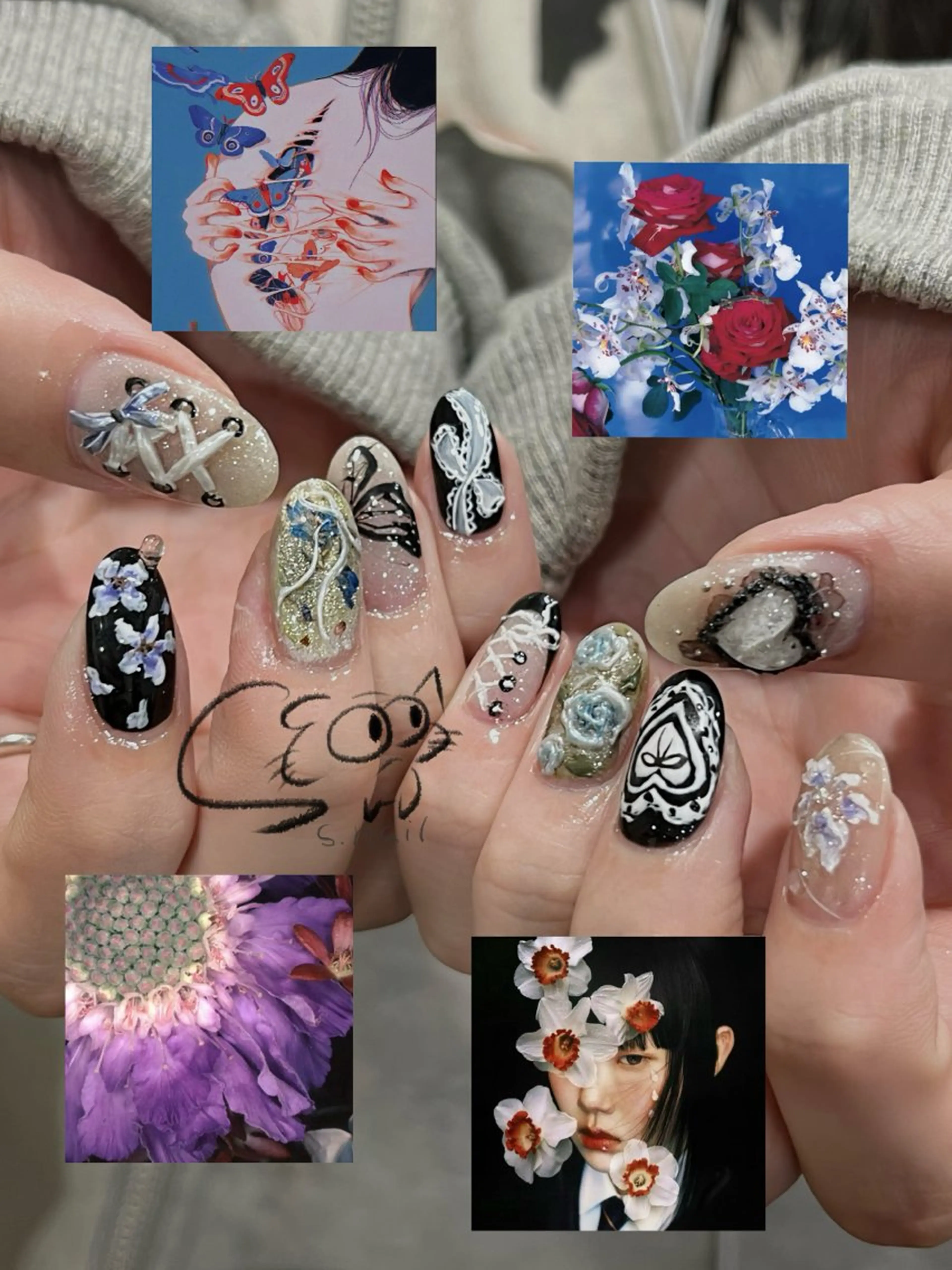 ネイル チークネイル フレンチネイル グラデーション マグネットネイル ワンカラーネイル S.nail所属・S.nail _のネイルデザイン