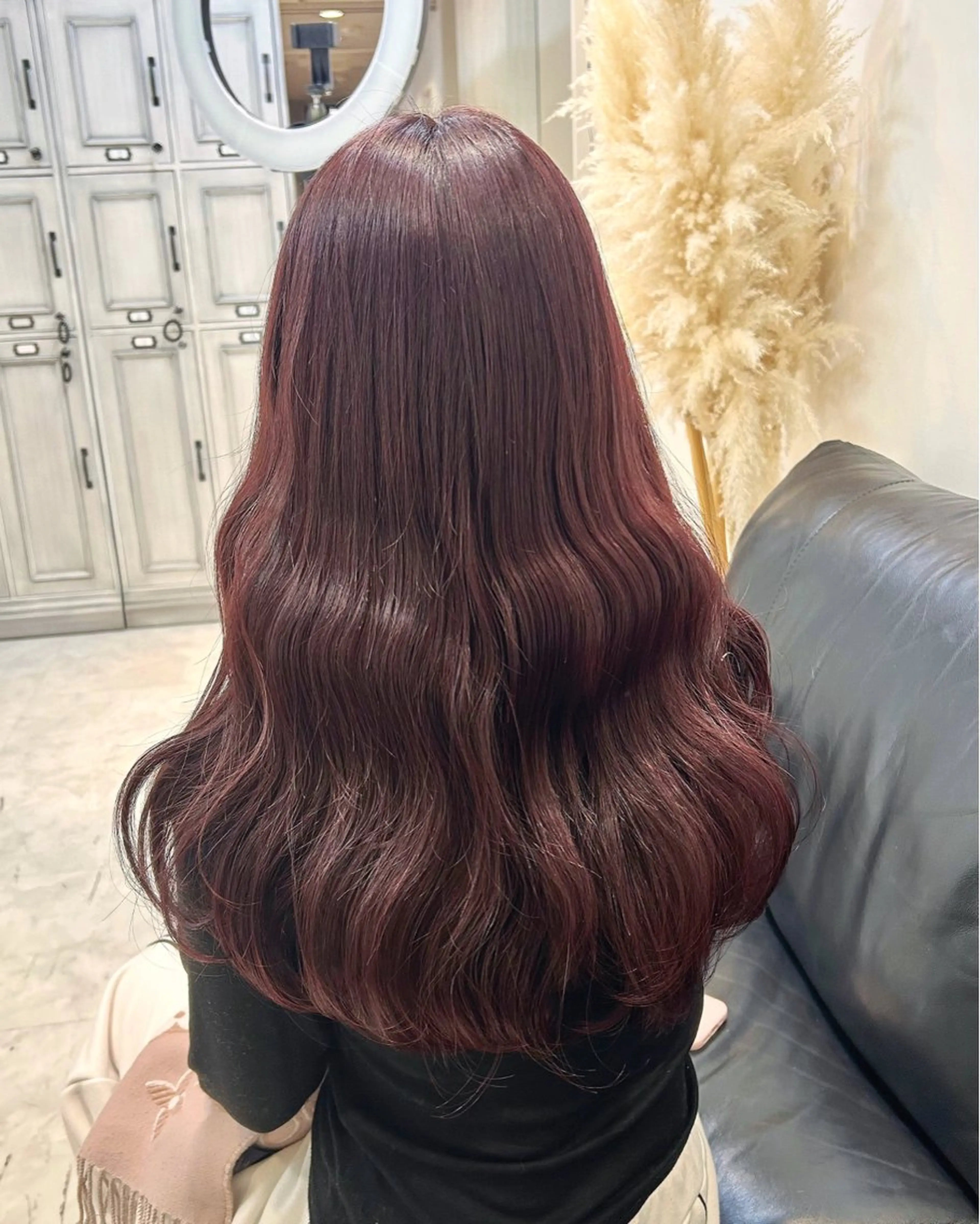 ロング カラー レッドカラー ヘアカラー エクステ ANKH CROSS 🦋mako🦋のヘアスタイル