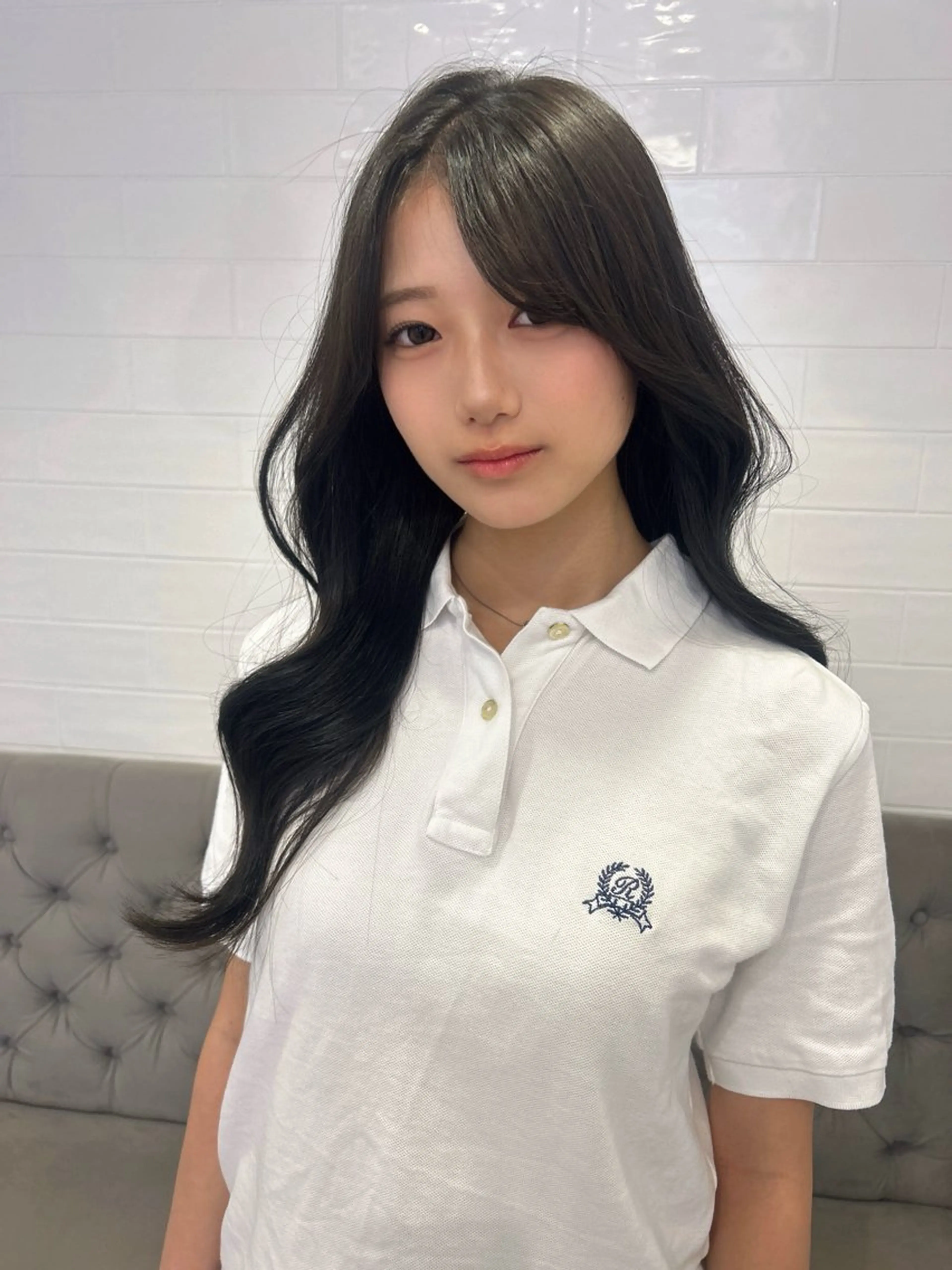 ロング カラー 韓国風ヘア レイヤーカット/長岡 グレージュ/マユ🎀のヘアスタイル