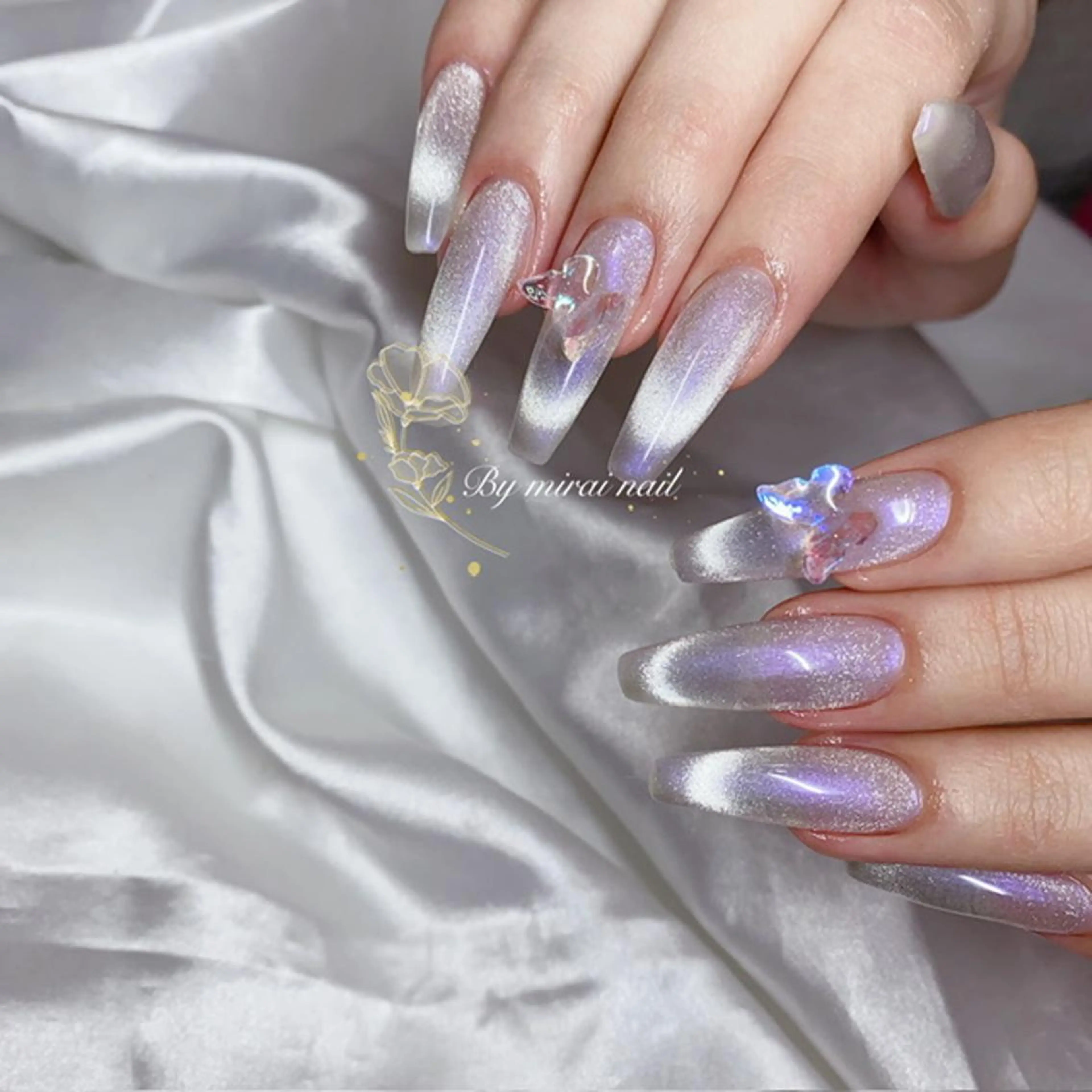 🎊🔥new open💅🫧チップ長さだし🧲マグネット2個パーツコース💰【新規オフ無料】の写真