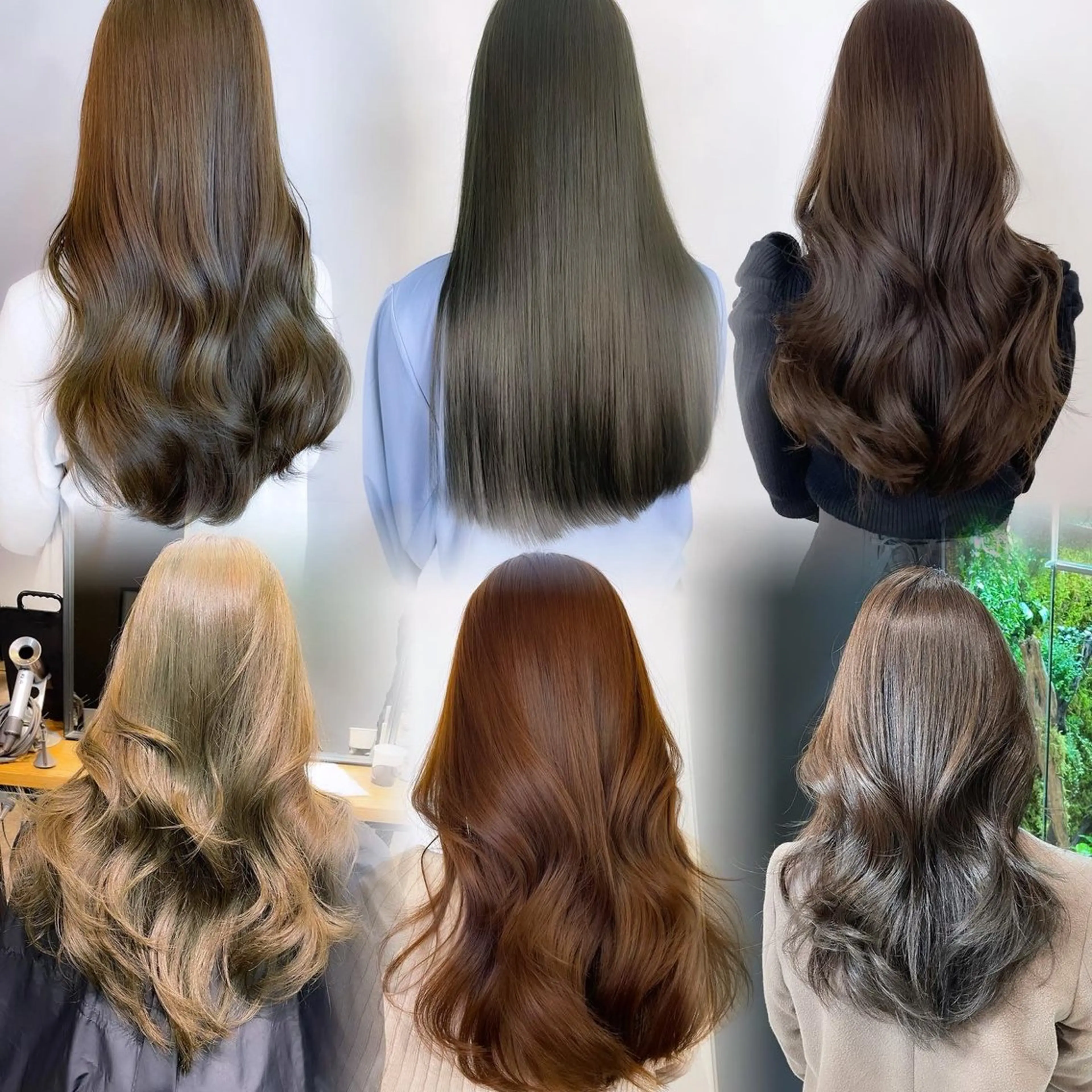 ロング カット ヘアカラー 韓国ヘア🇰🇷 YURIYAのヘアスタイル