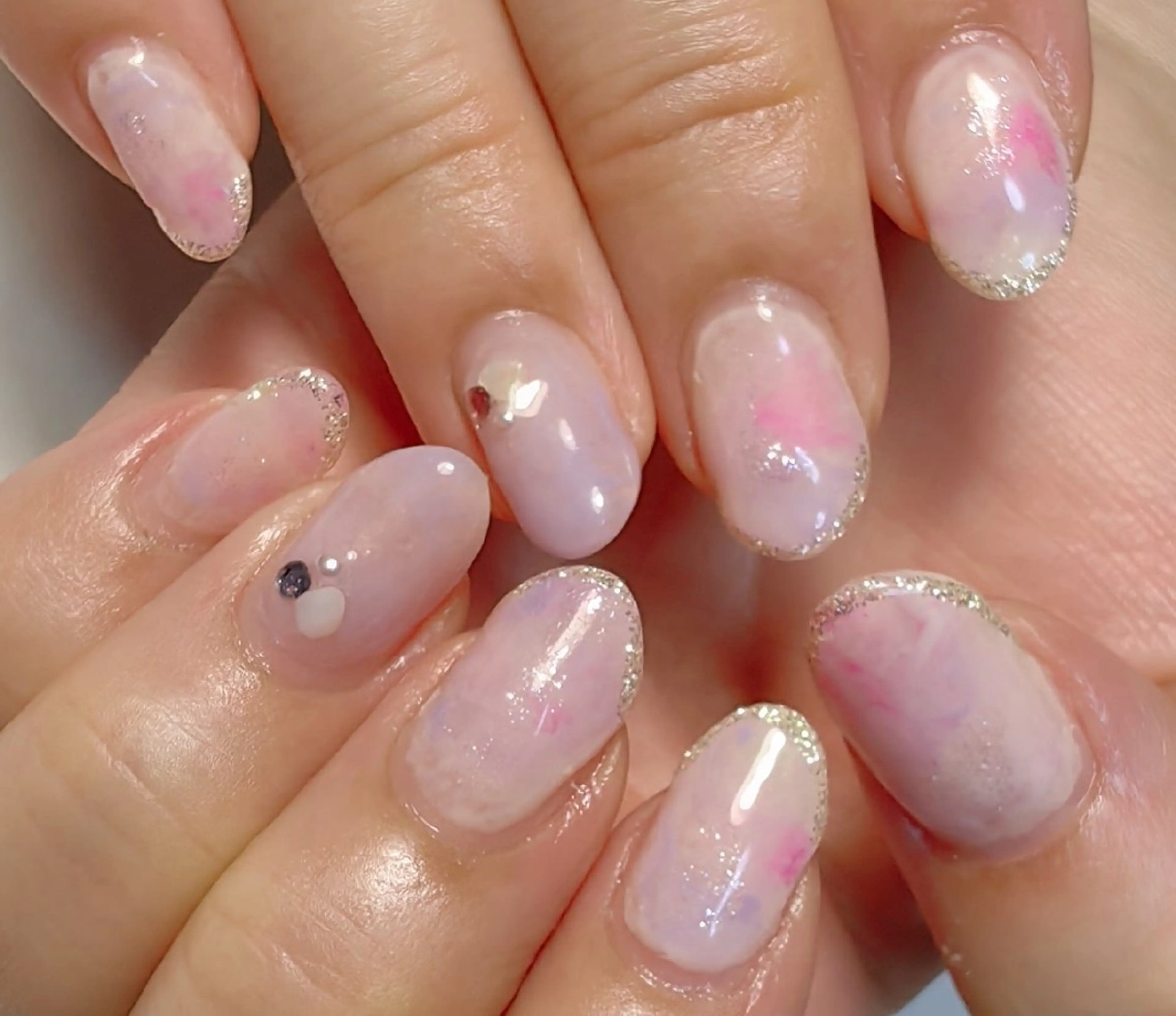 ネイル 大理石ネイル(マーブル) ハンドネイル reve あやののネイルデザイン