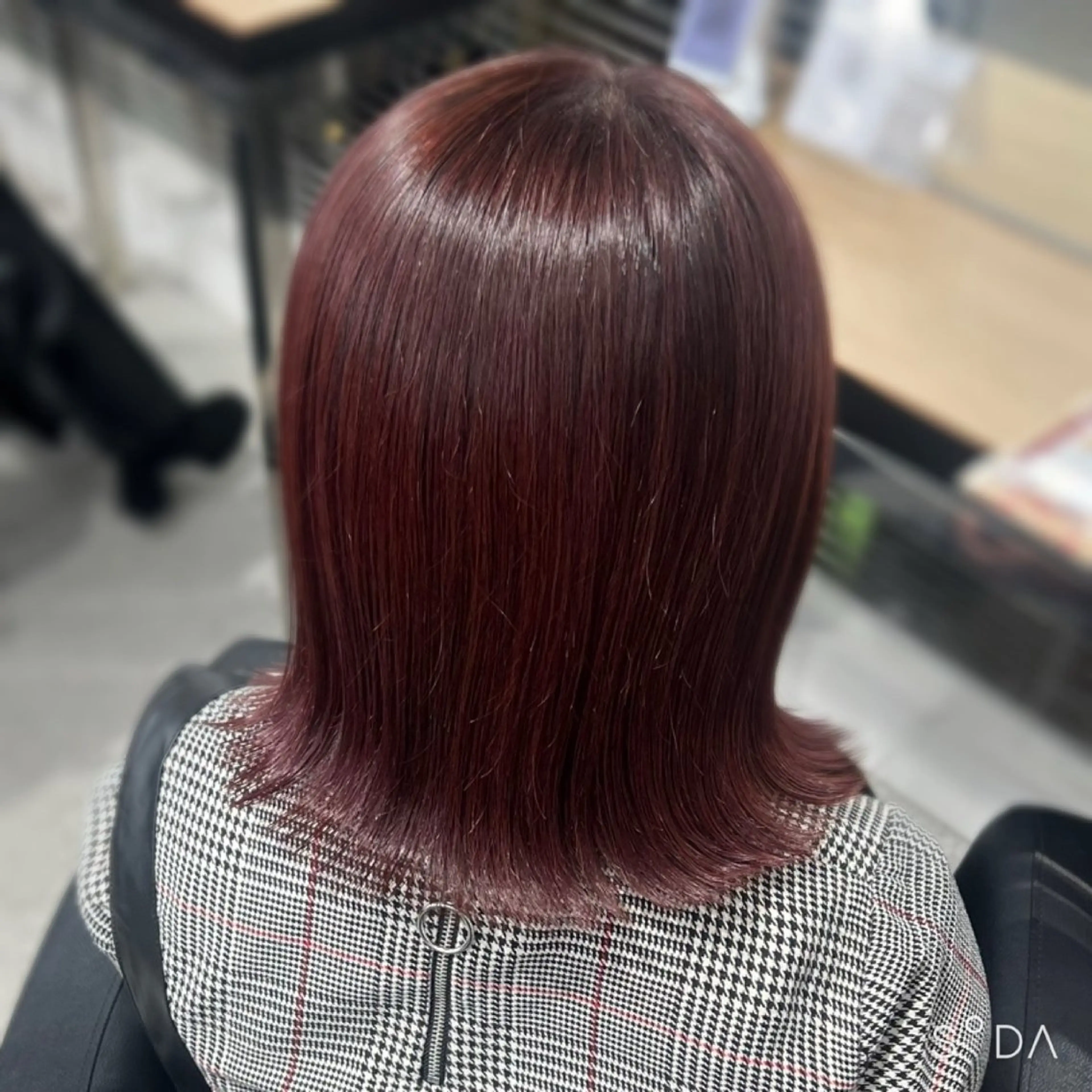 ミディアム カラー ヘアカラー 💗愛され暖色💗 ピンク/レッド💗のヘアスタイル