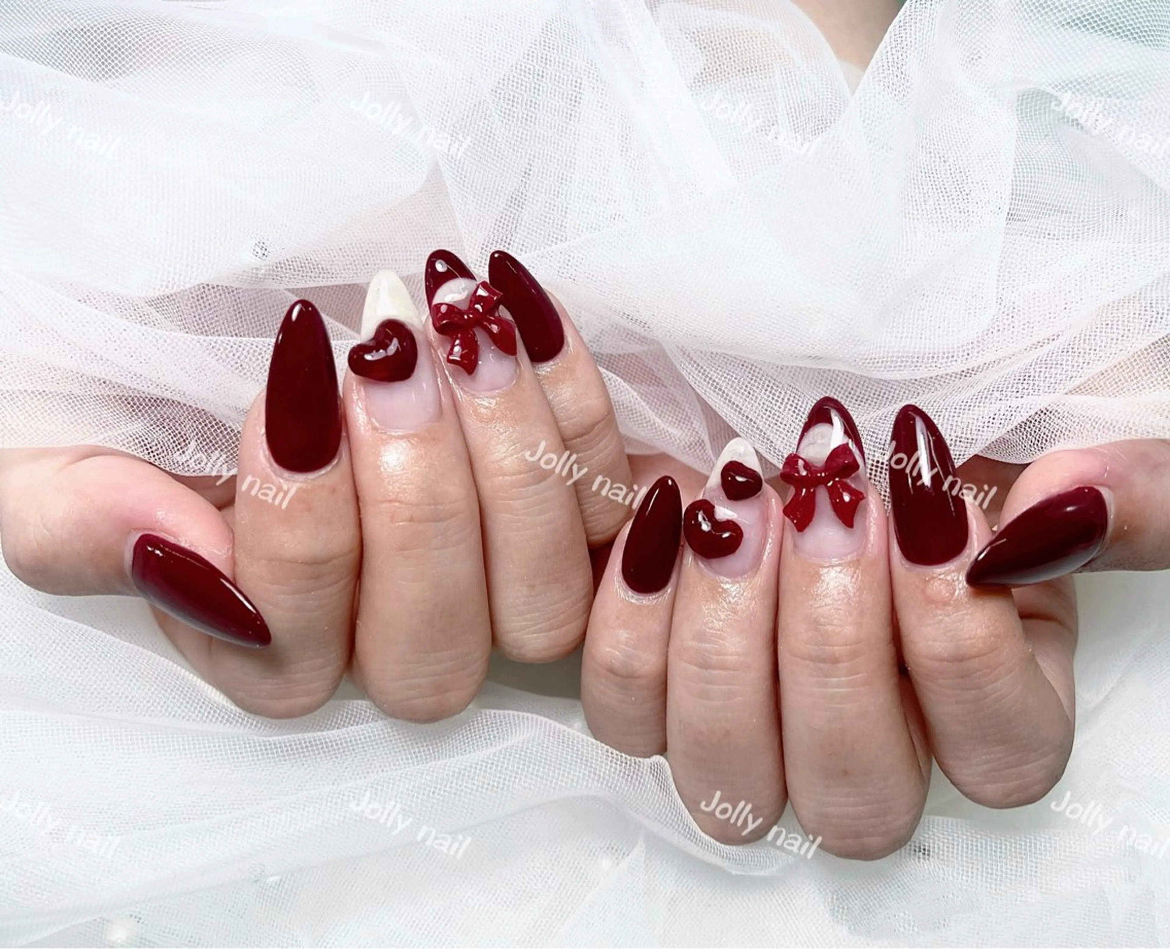 チップ長さだし＊持ち込みデザイン4本「シンプルネイル」の写真