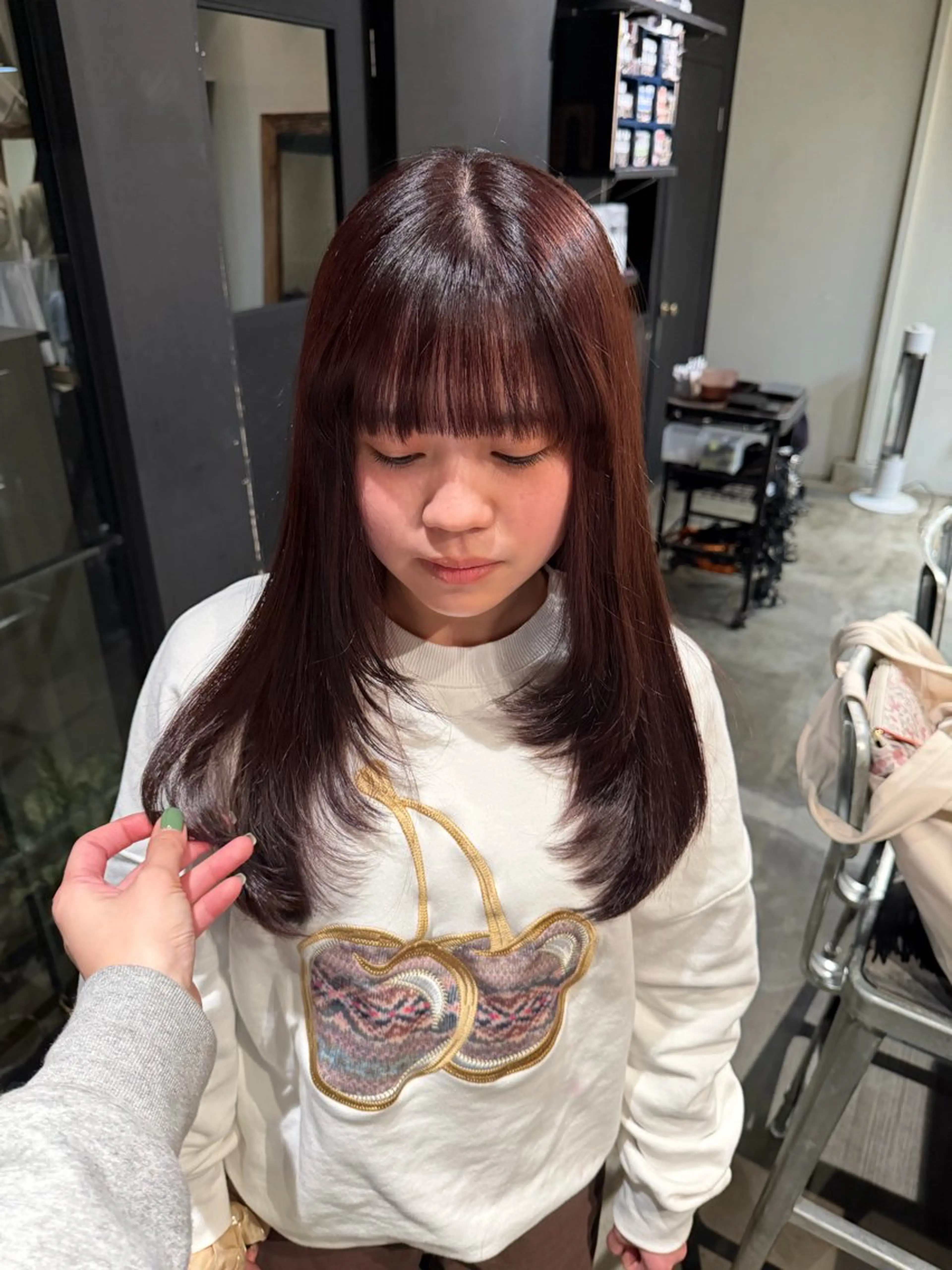 ロング カット the  hinc所属・新貝楓🌀 透明感カラーのヘアスタイル