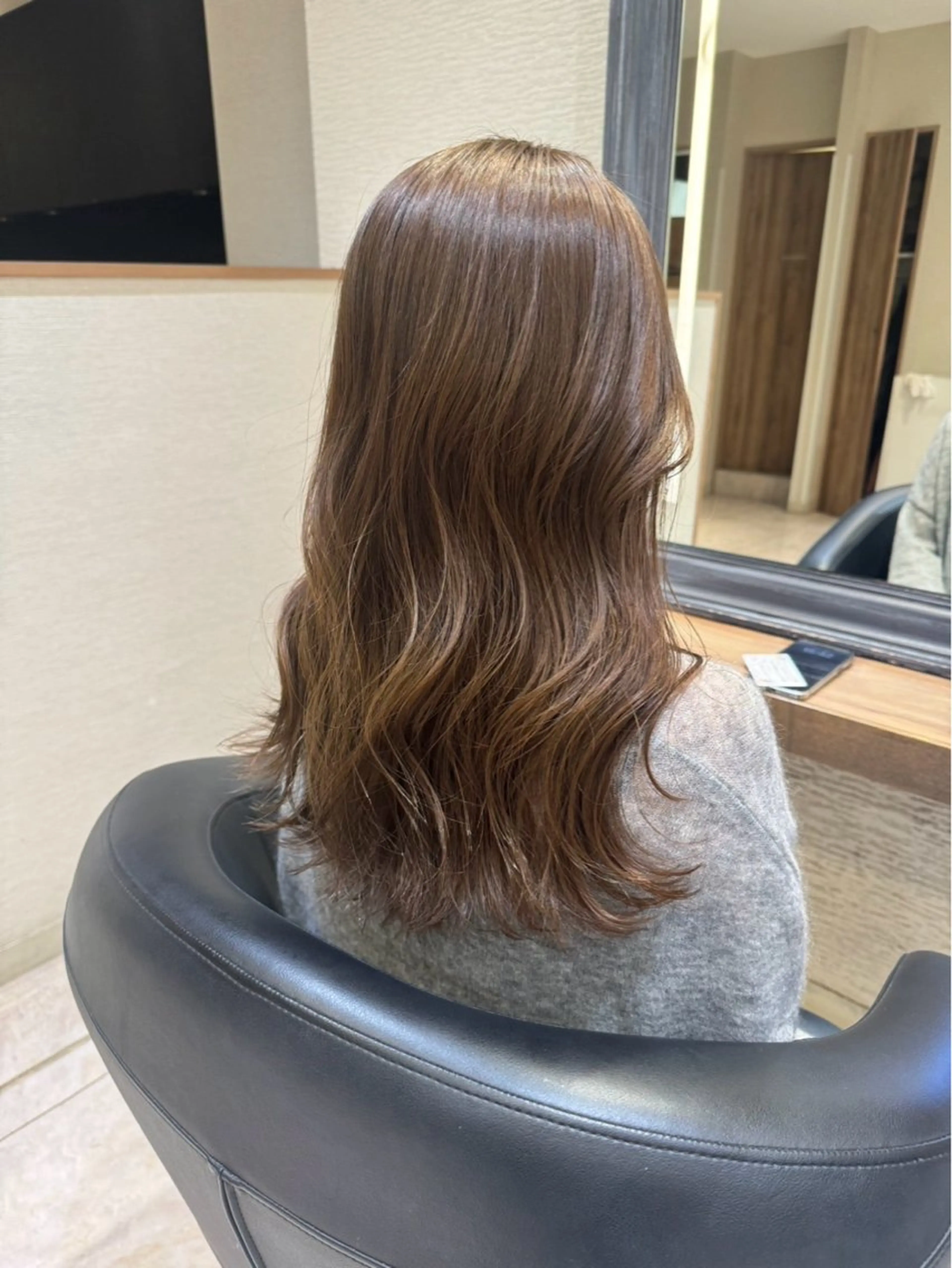 セミロング カラー カット ヘアカラー 赤み消しカラー🌱 YUZUKI🫧のヘアスタイル