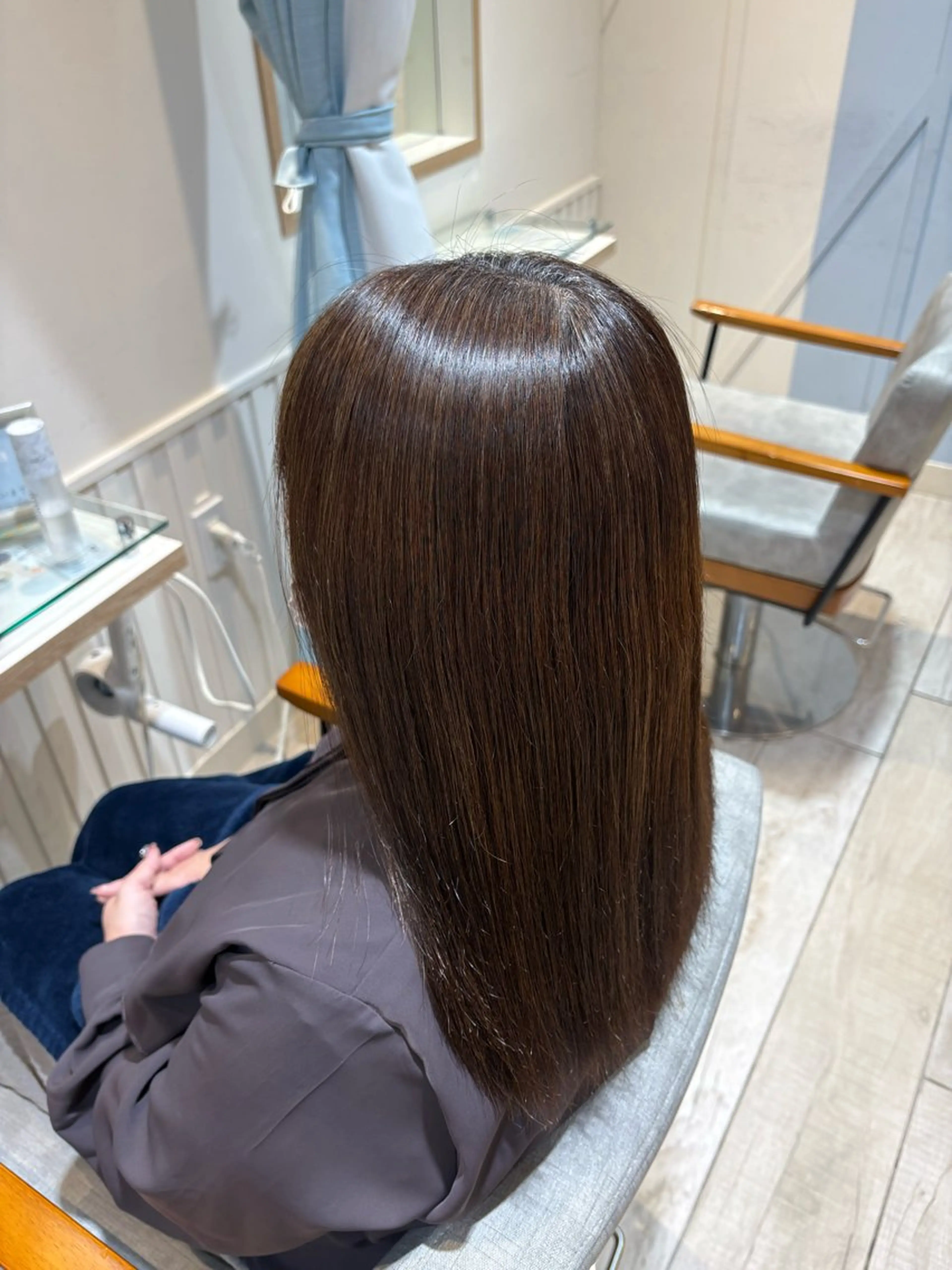 ロング カット 縮毛矯正 トリートメント メンズカット募集中 🌷🫧森山彩音のヘアスタイル