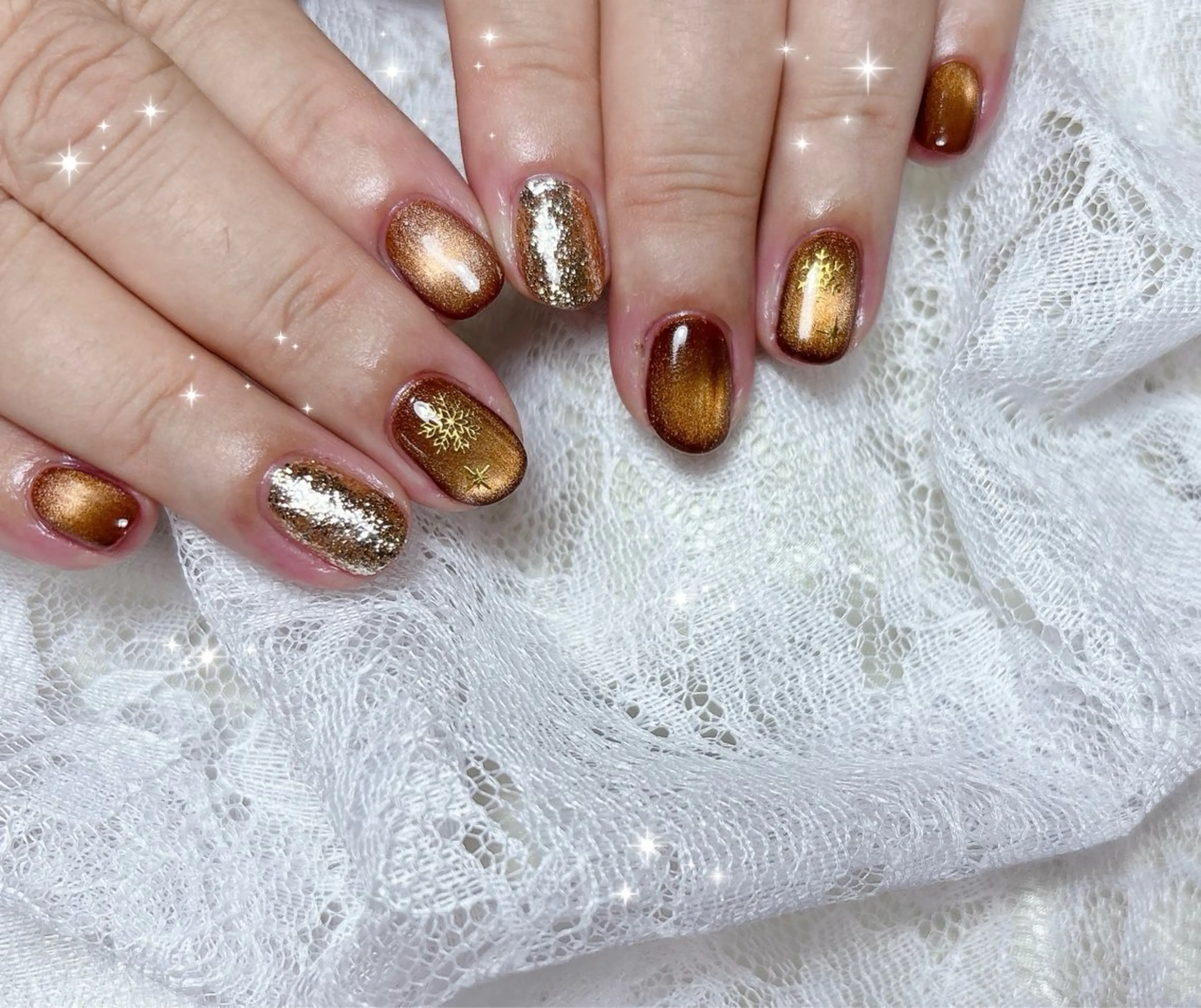 ネイル マグネットネイル ハンドネイル FLARE NAIL フレアネイルのネイルデザイン