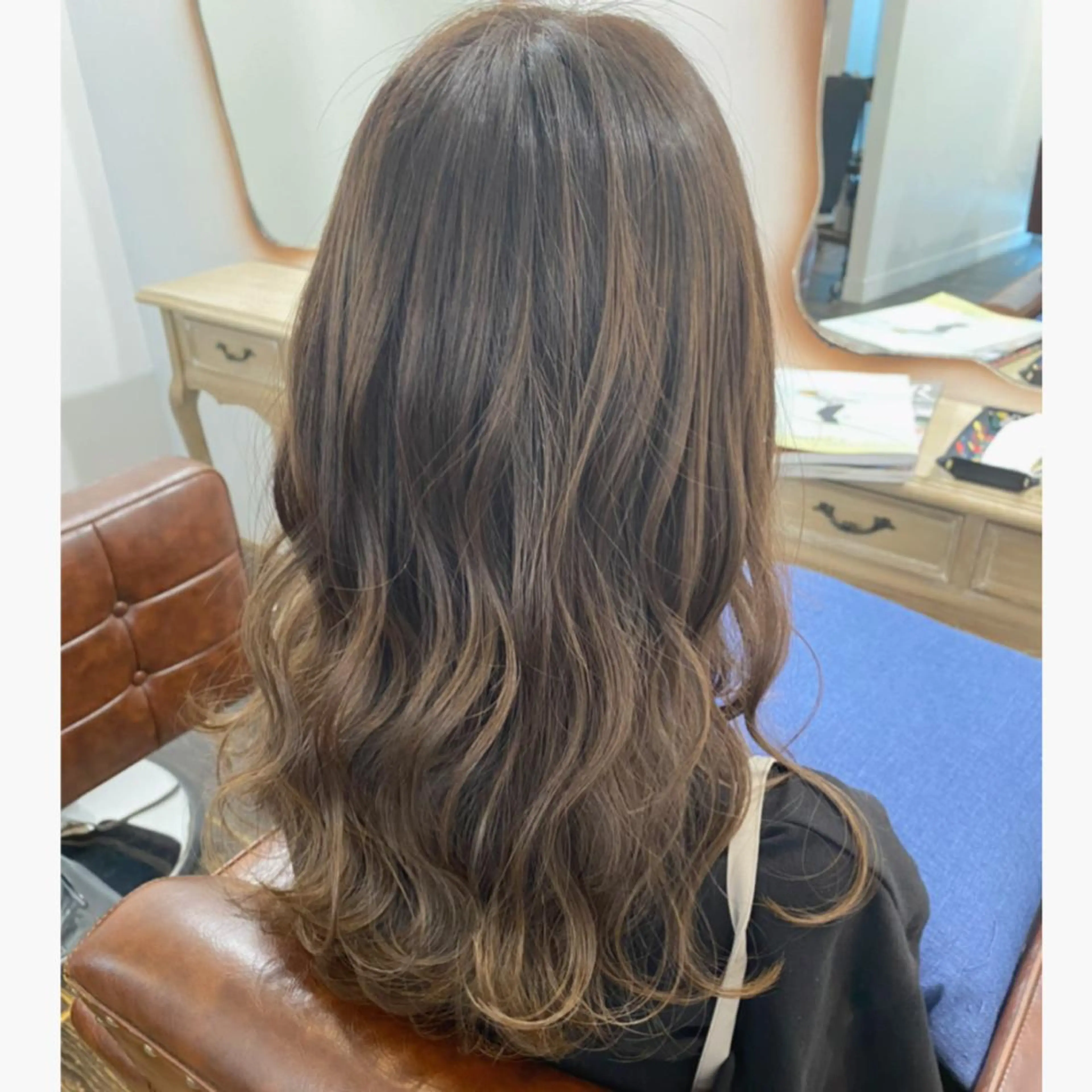 セミロング ヘアカラー 田中 優のヘアスタイル