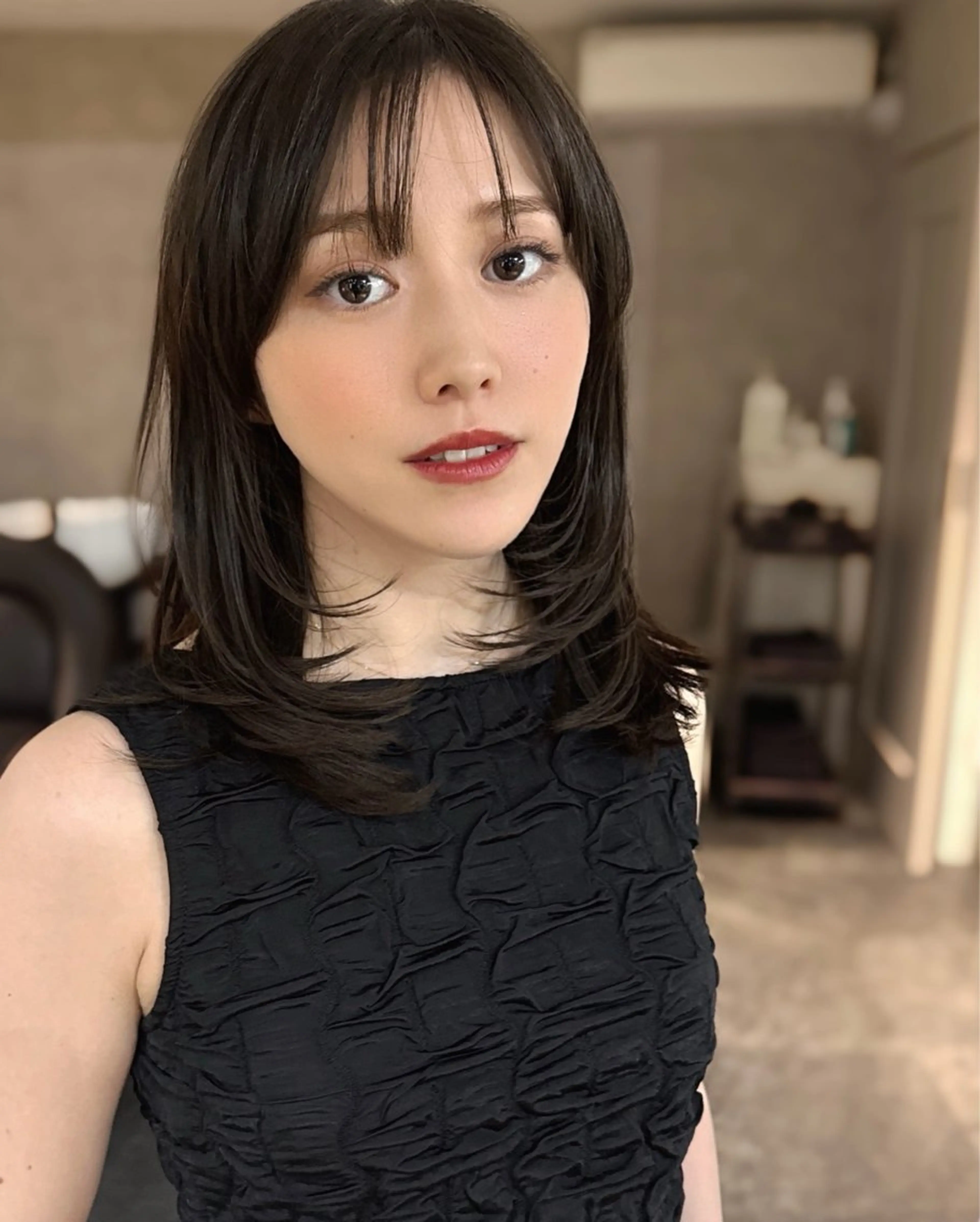 ミディアム カット ヘアカラー 髪質改善✨艶髪✨ レイヤーカット 田畑のヘアスタイル