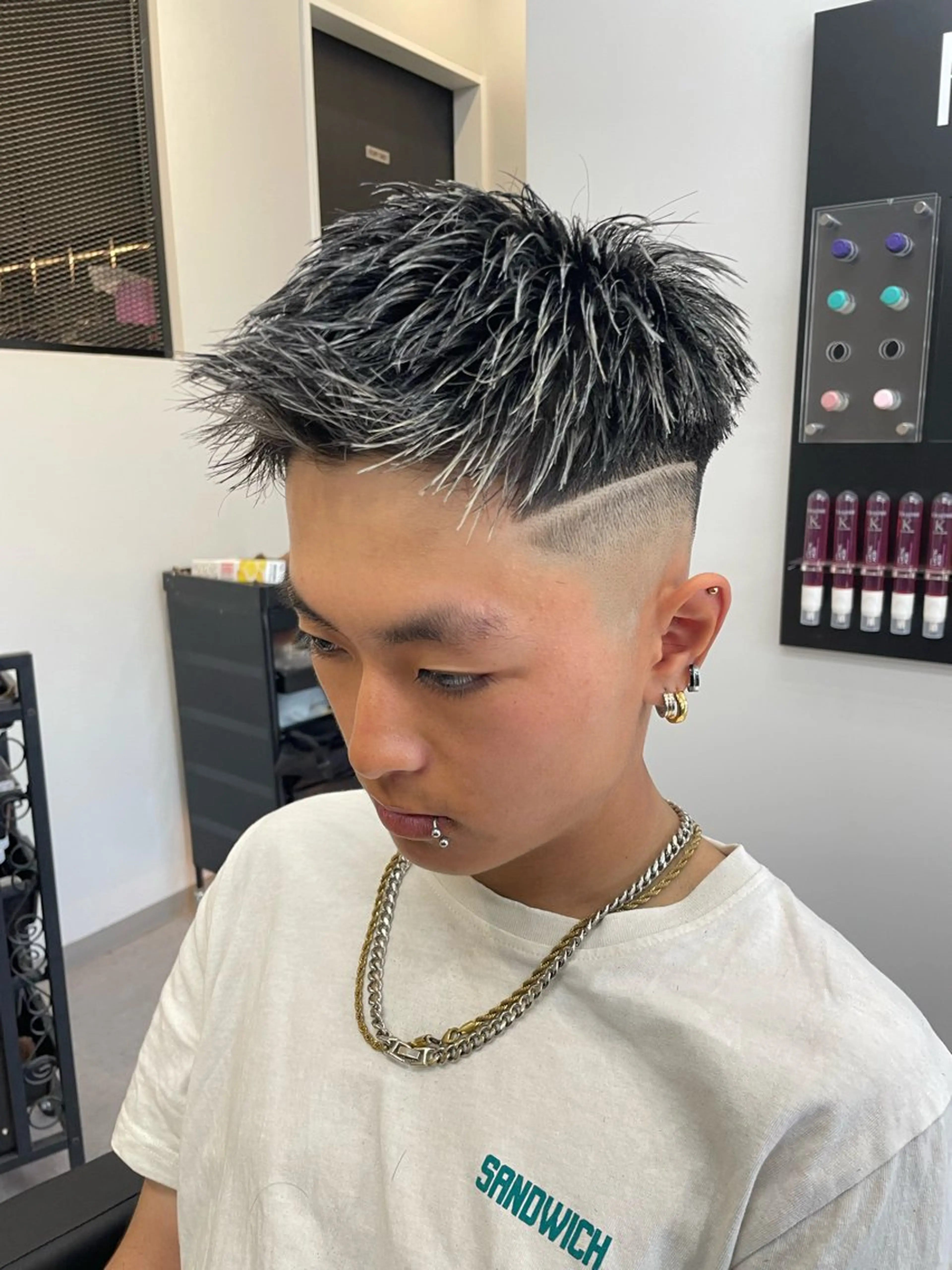 ショート カラー メンズ カット ヘアカラー 【men's Lapis横浜】海人のヘアスタイル