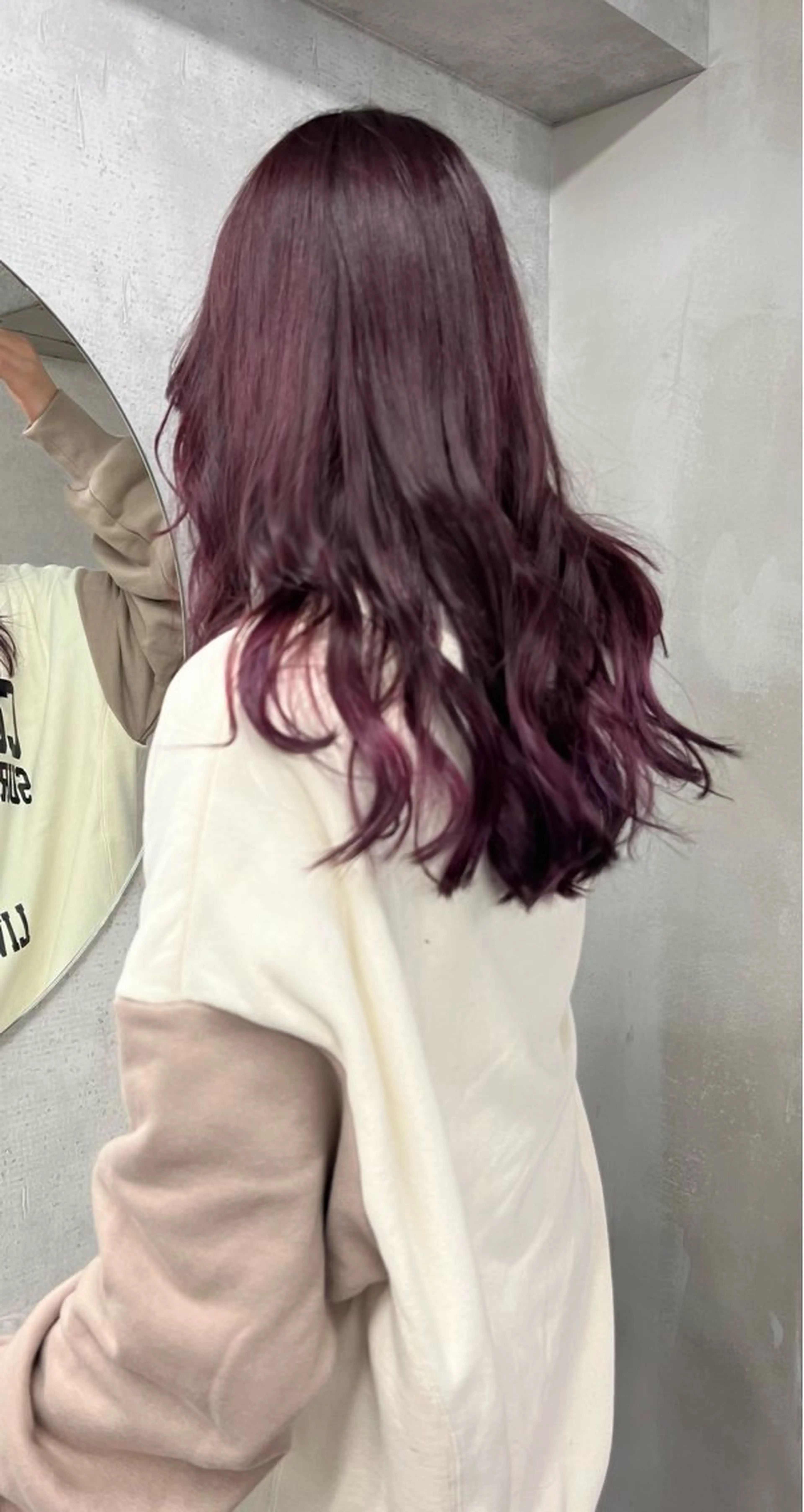 ロング カラー ラベンダーカラー ラベンダーピンク ピンクカラー anon Loemのヘアスタイル