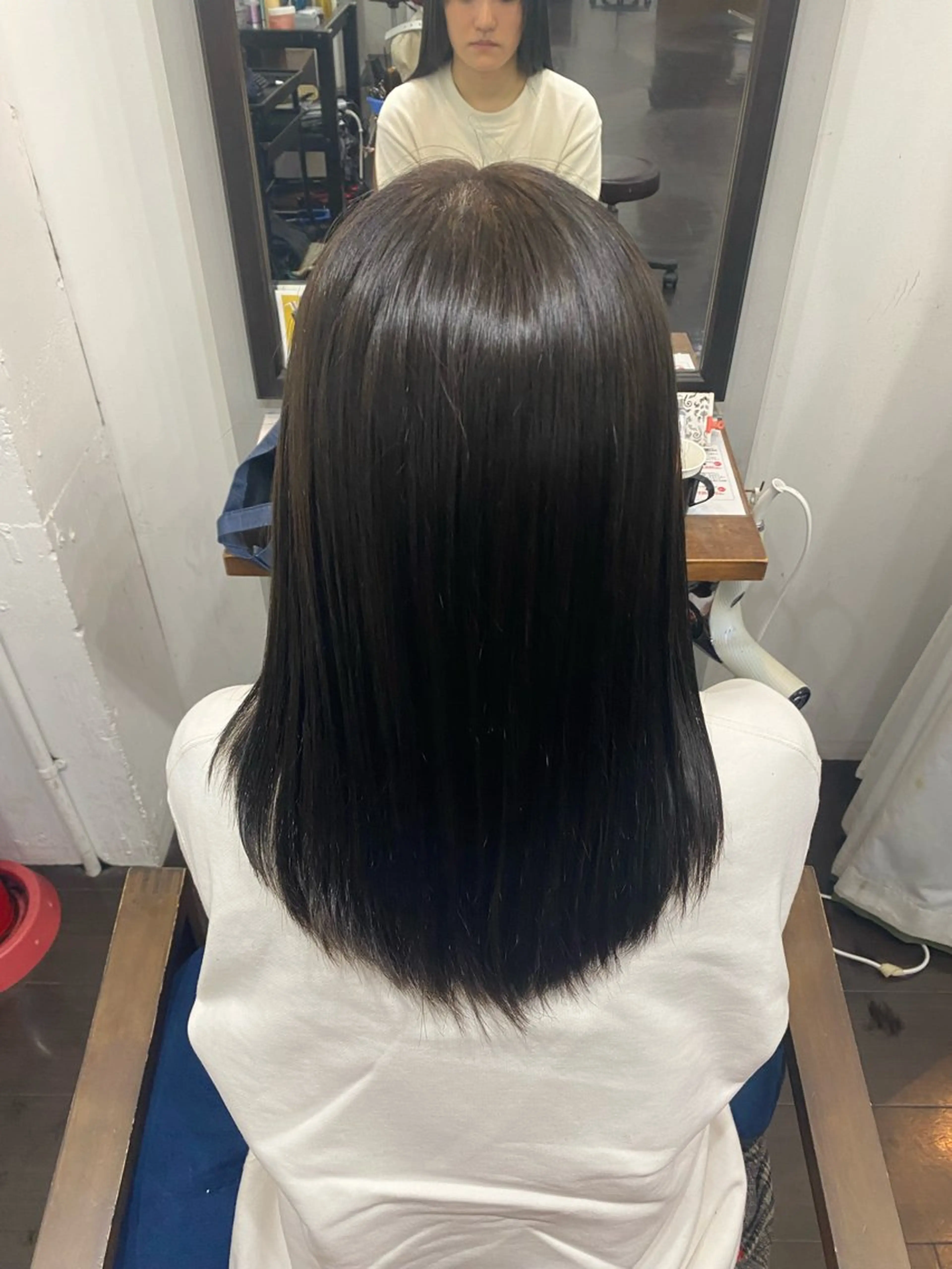 セミロング カラー ヘアアレンジ 🍒ᩚ名駅/艶髪 縮毛矯正/あゆ🍒ᩚのヘアスタイル