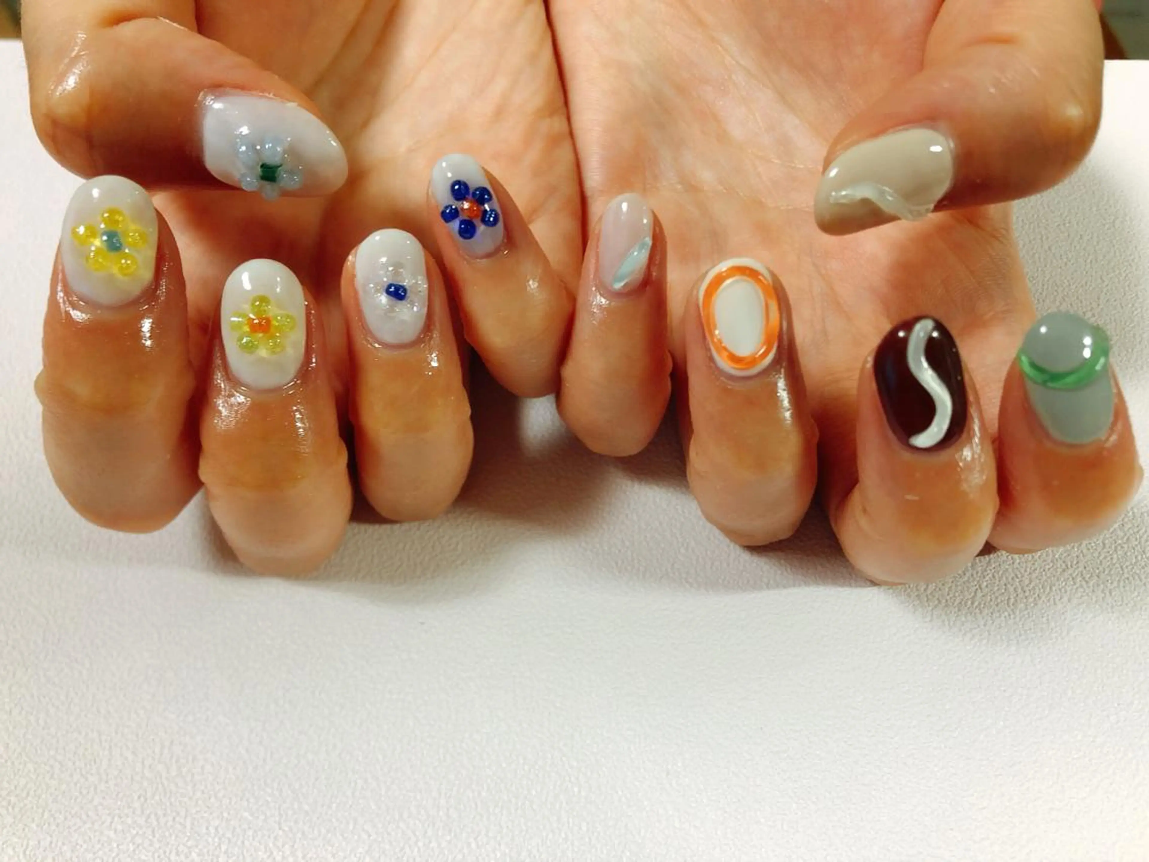 ネイル 持ち込み ぷっくりネイル kiki nail 二子玉川のネイルデザイン
