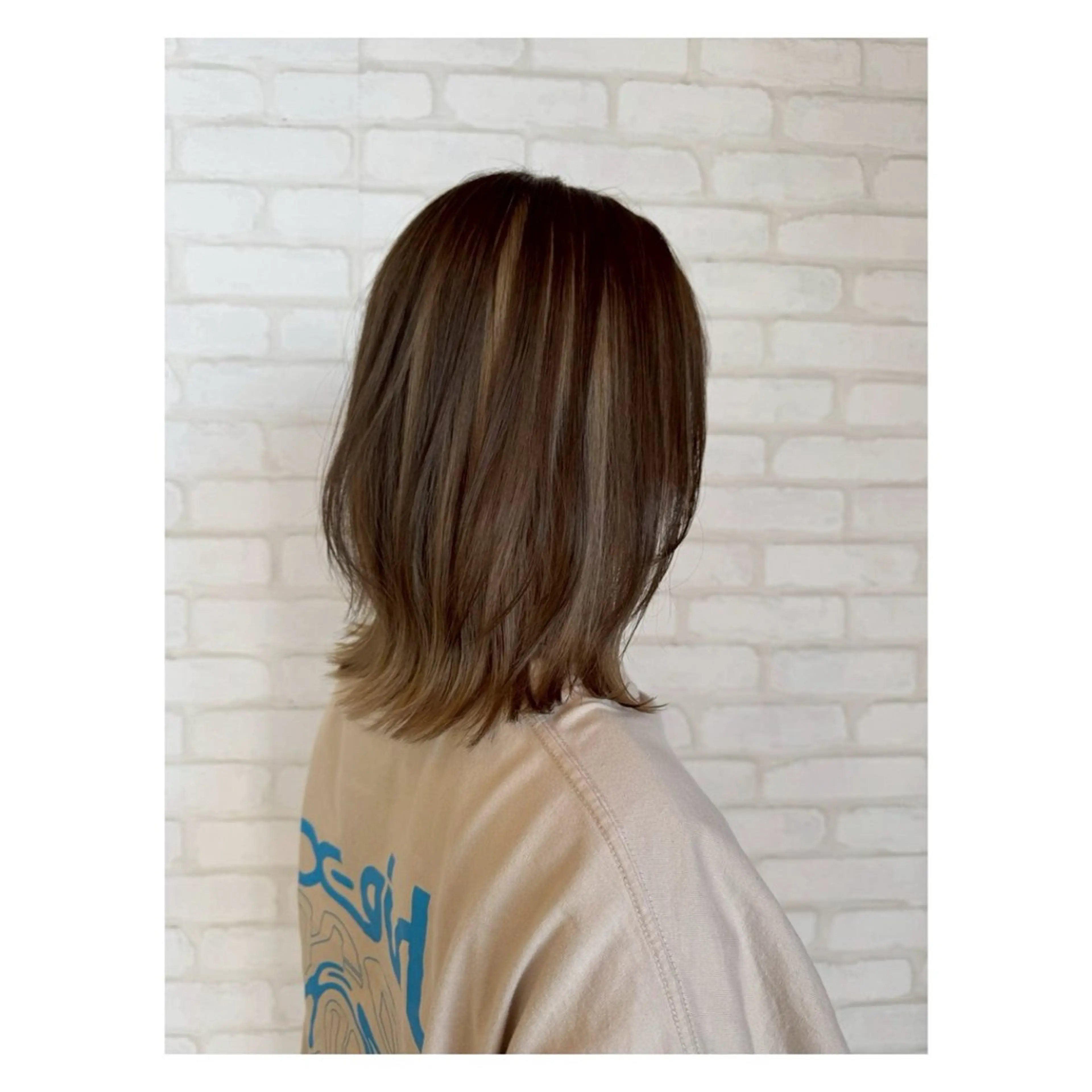 ミディアム ハイライト ヘアカラー Vis fleur 日暮里/日暮里店【ビス フルール】所属・石橋 咲のヘアスタイル