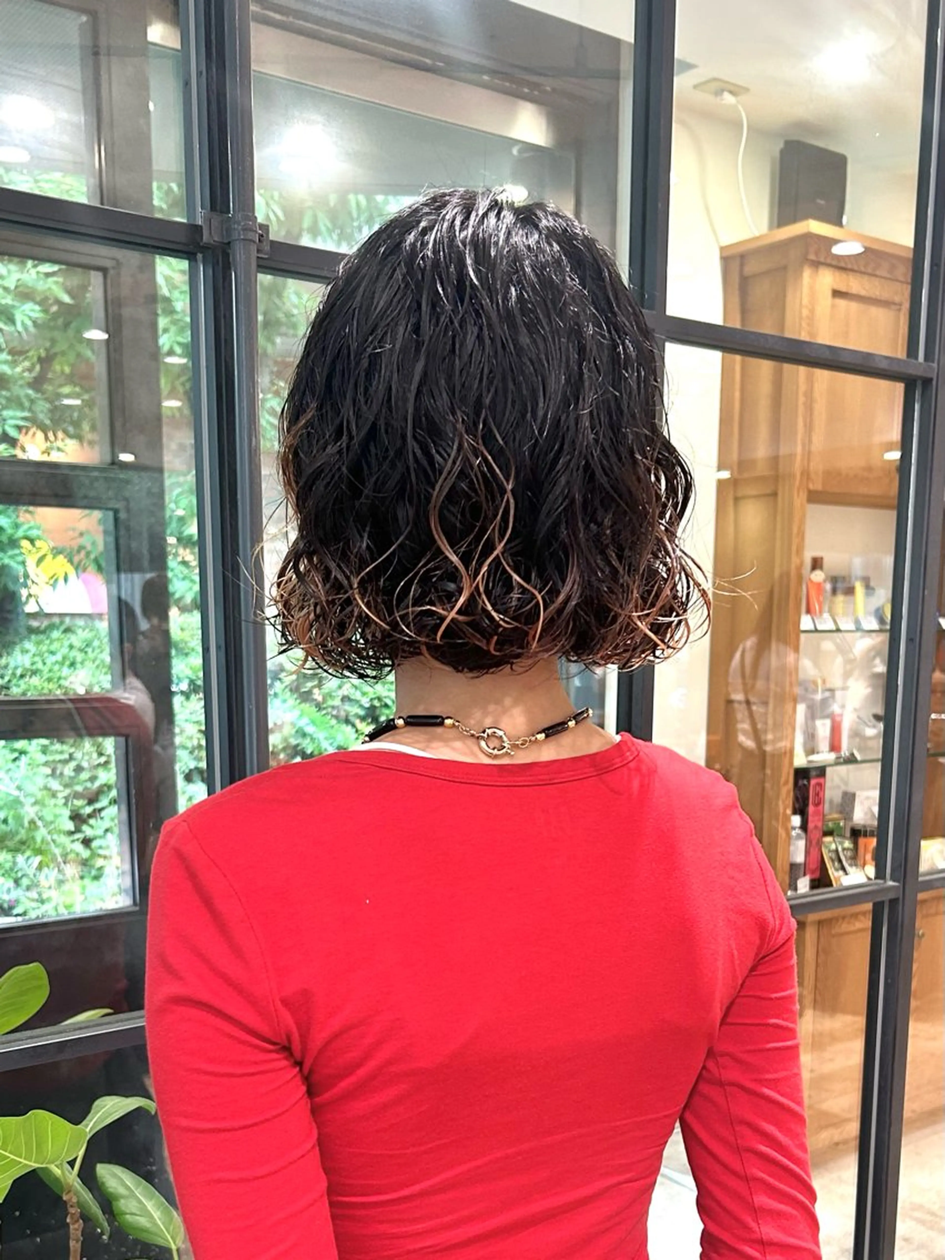 ショート パーマ ボブ カット パーマ ボブレイヤー/ ブリーチ/miyuuのヘアスタイル