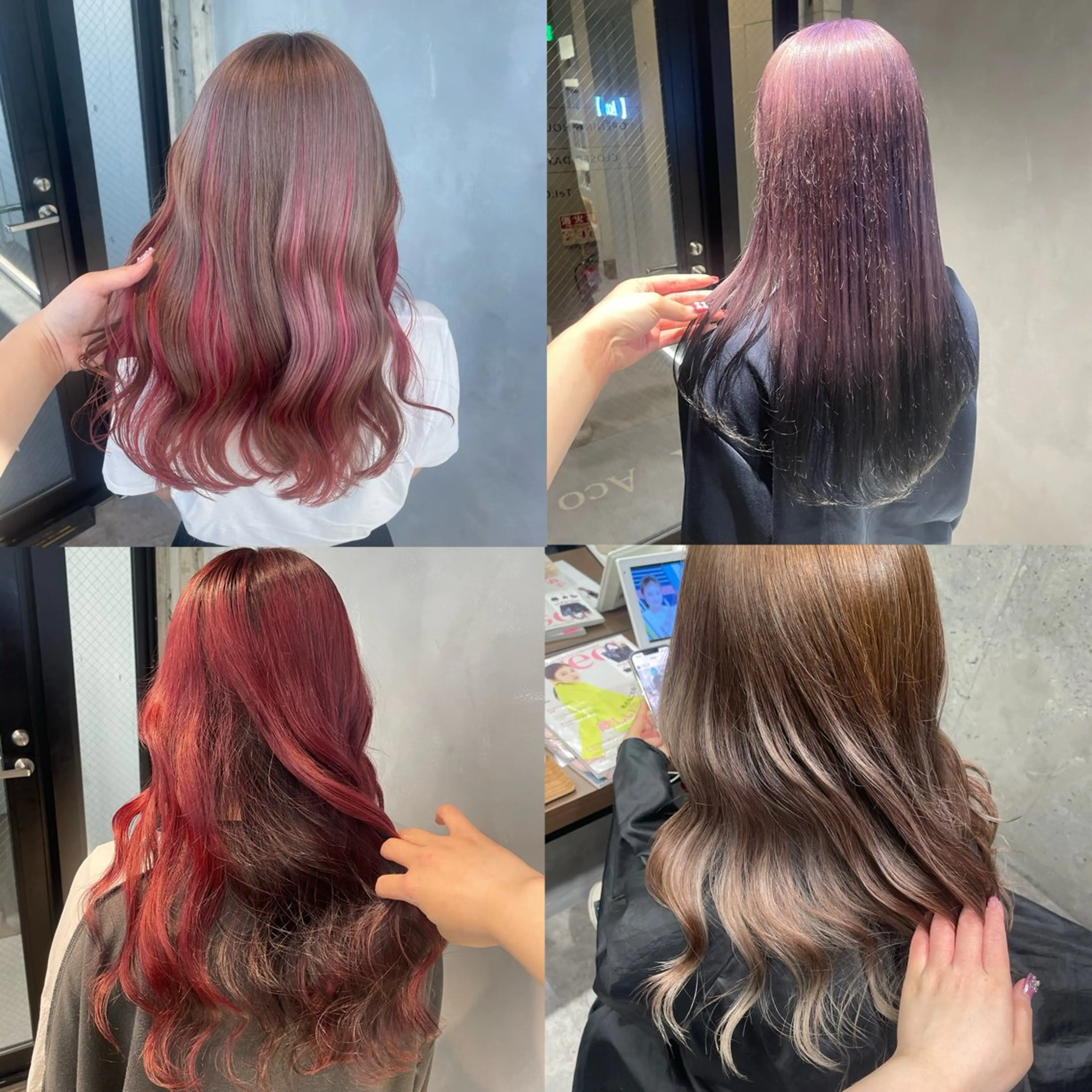 🌟design color🌟　　　　　　　　　　　　　　　　　2️⃣トーンW color（ワンブリーチ＋カラー）の写真