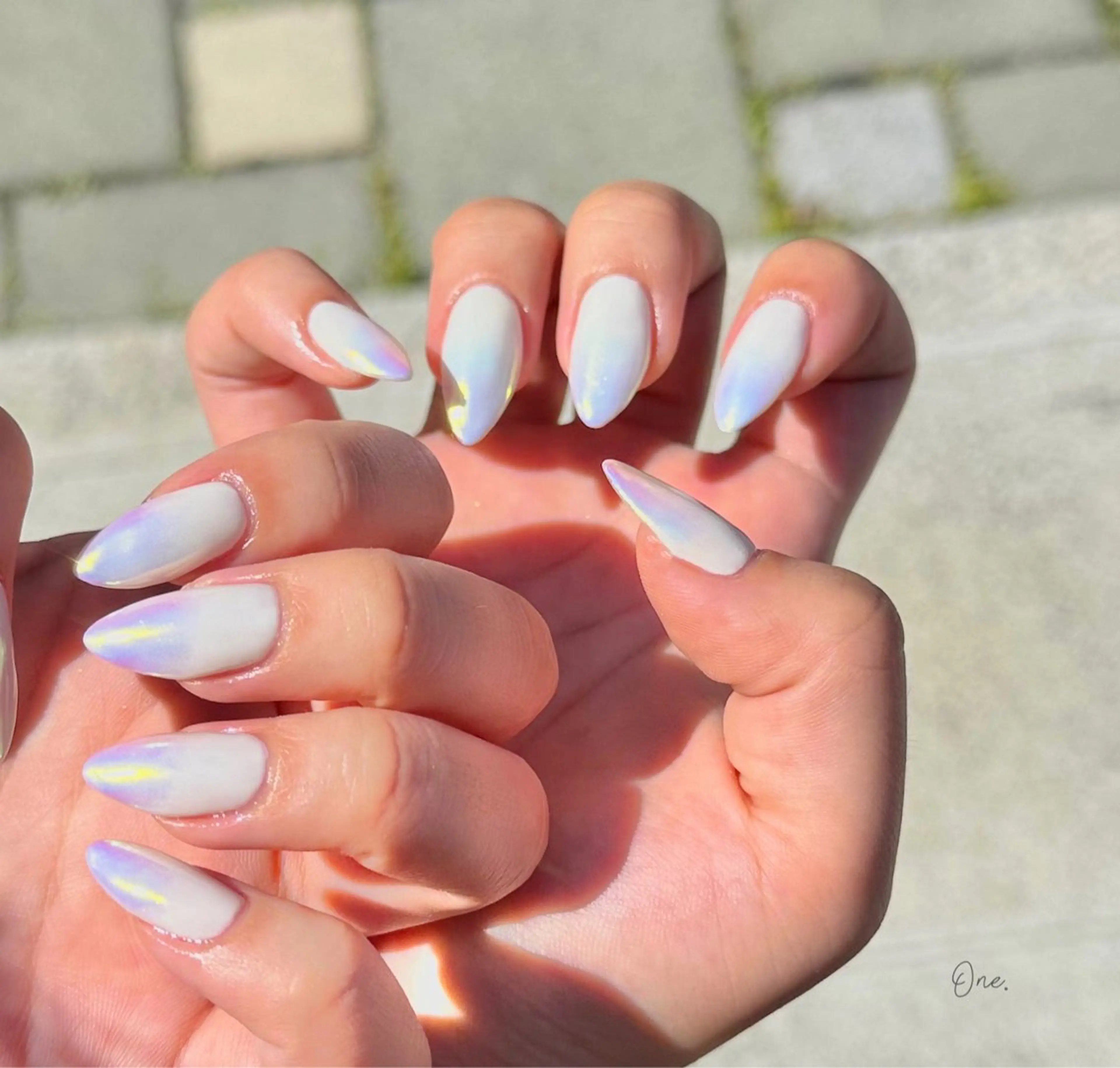 ネイル オーロラネイル グラデーション ハンドネイル 田中 愛未のネイルデザイン