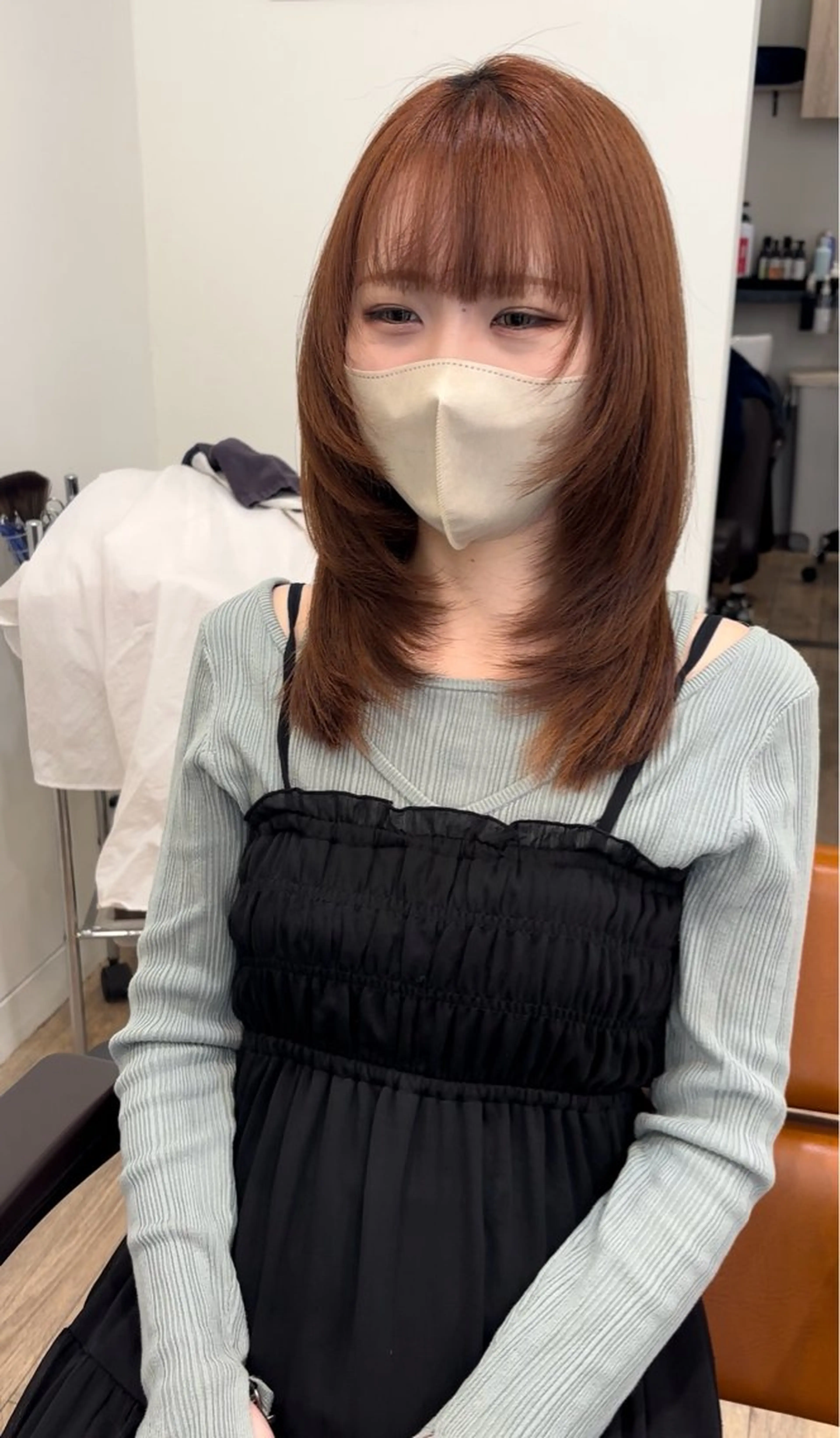 ミディアム カット トリートメント レイヤーカット/韓国 ヘア/LILICAのヘアスタイル