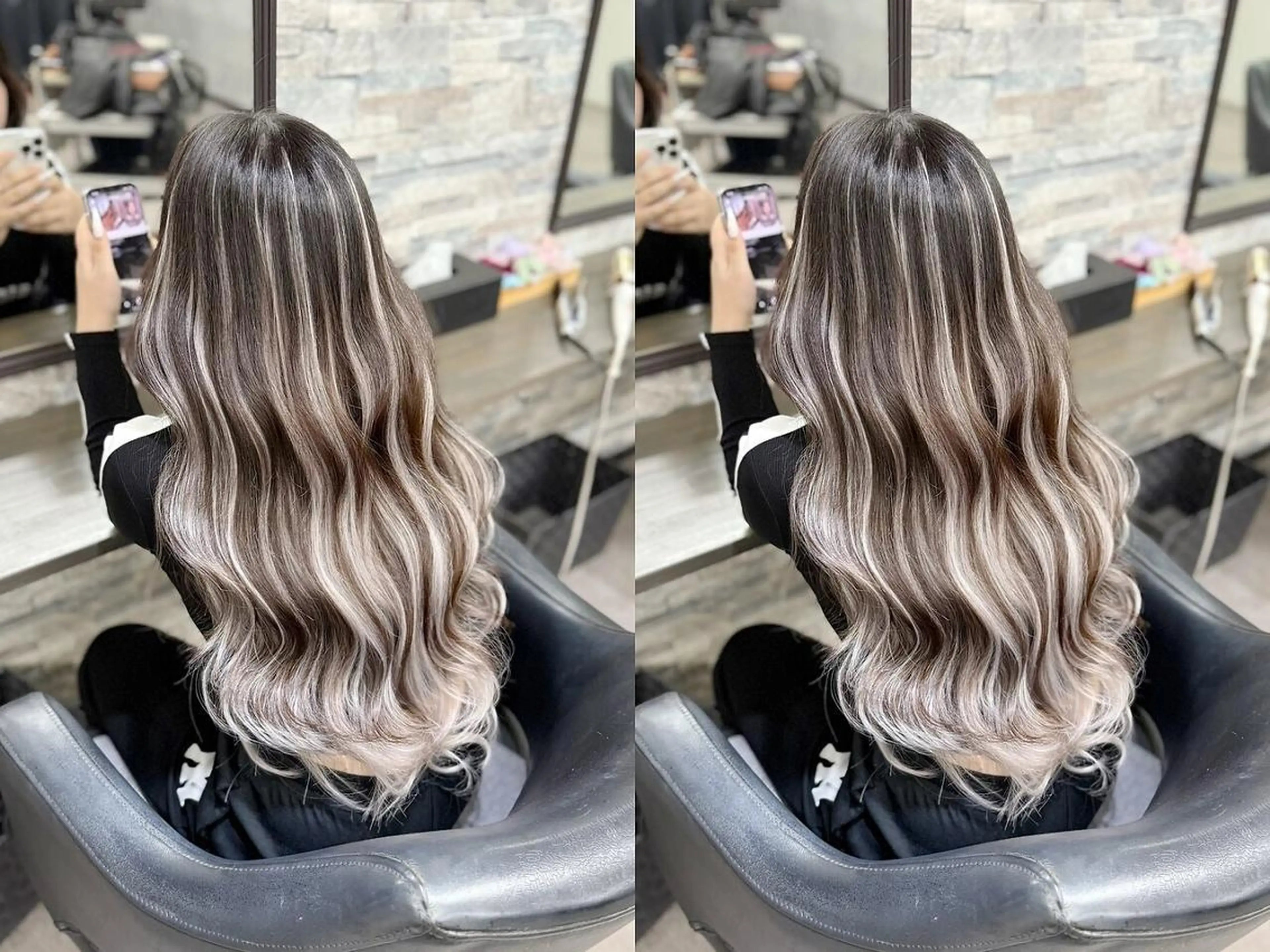 ロング 💎馴染むエクステ ×カラーTOMO💎のヘアスタイル